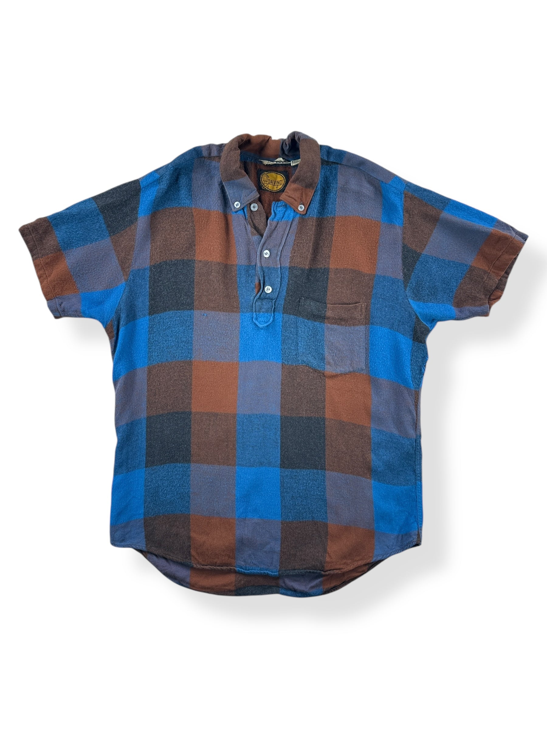 Front of Vintage Davinci Rayon Short Sleeve Pullover Shirt SZ M