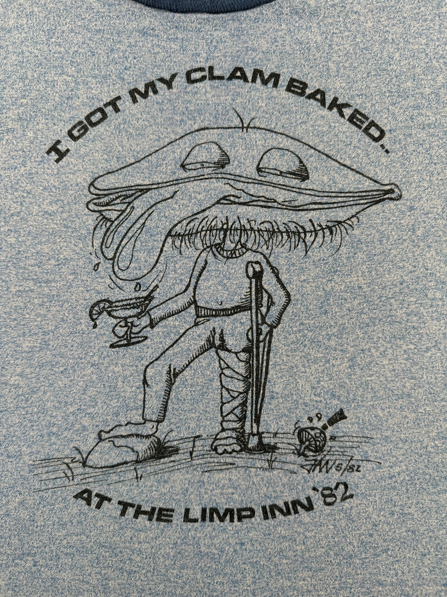 Front Graphic of Vintage Clam Baked Tee SZ M