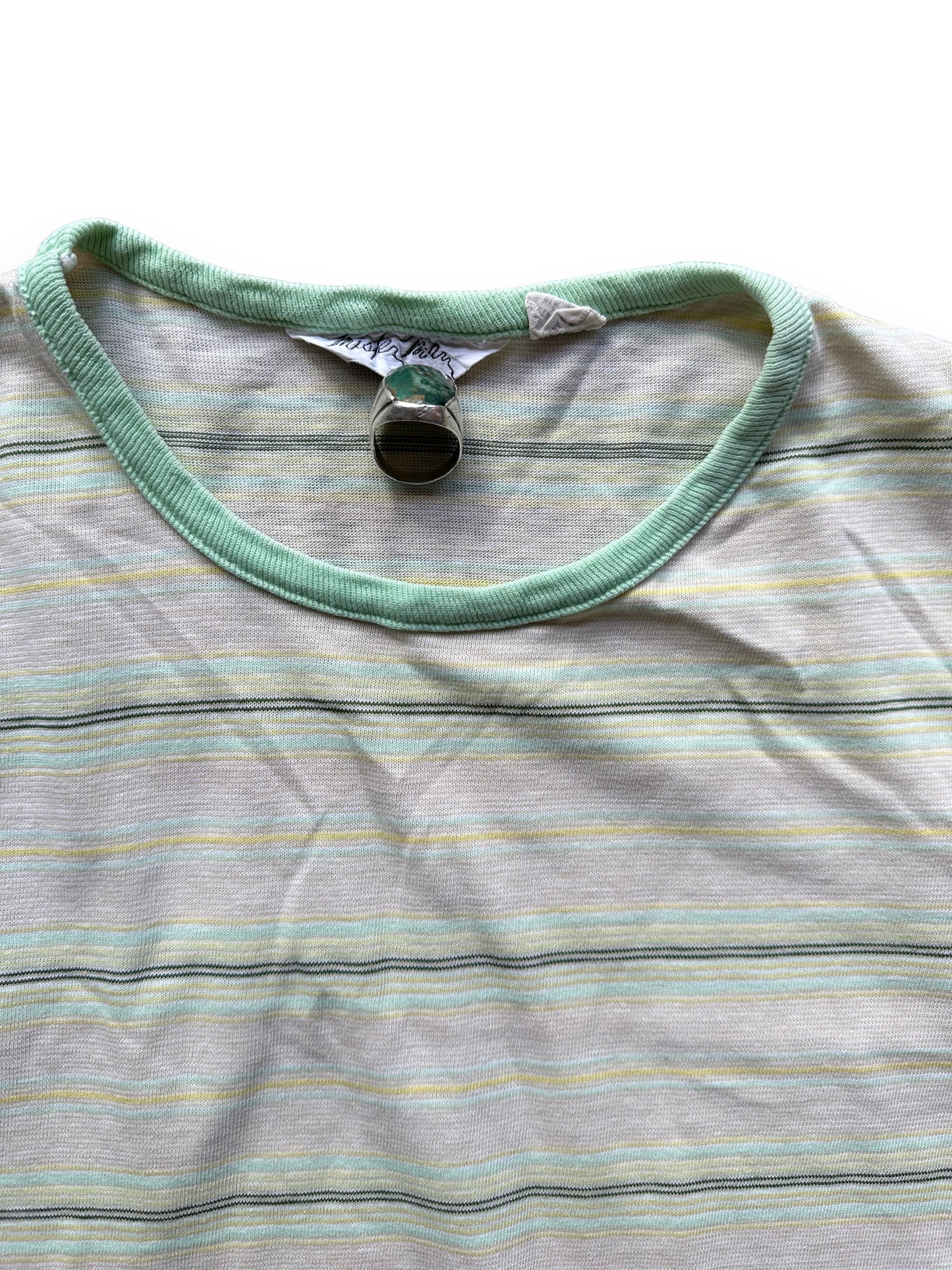 Tag View of Vintage Mister Man Striped Tee SZ M | Vintage Striped Shirts Seattle | Barn Owl Vintage Tees Seattle