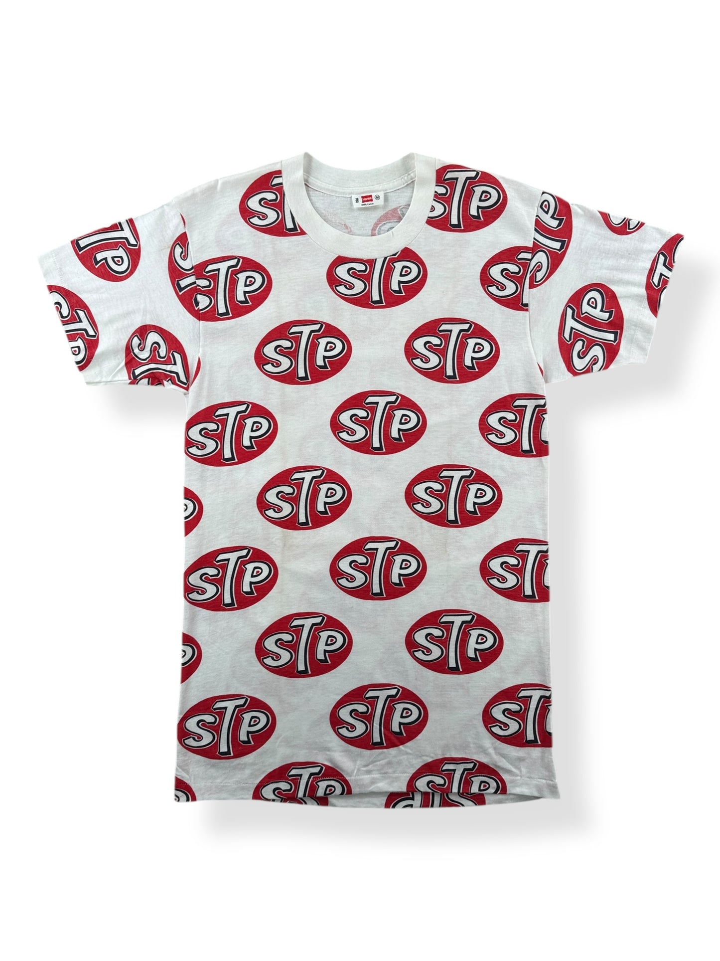 Front of Vintage NOS STP Hanes Tee SZ S
