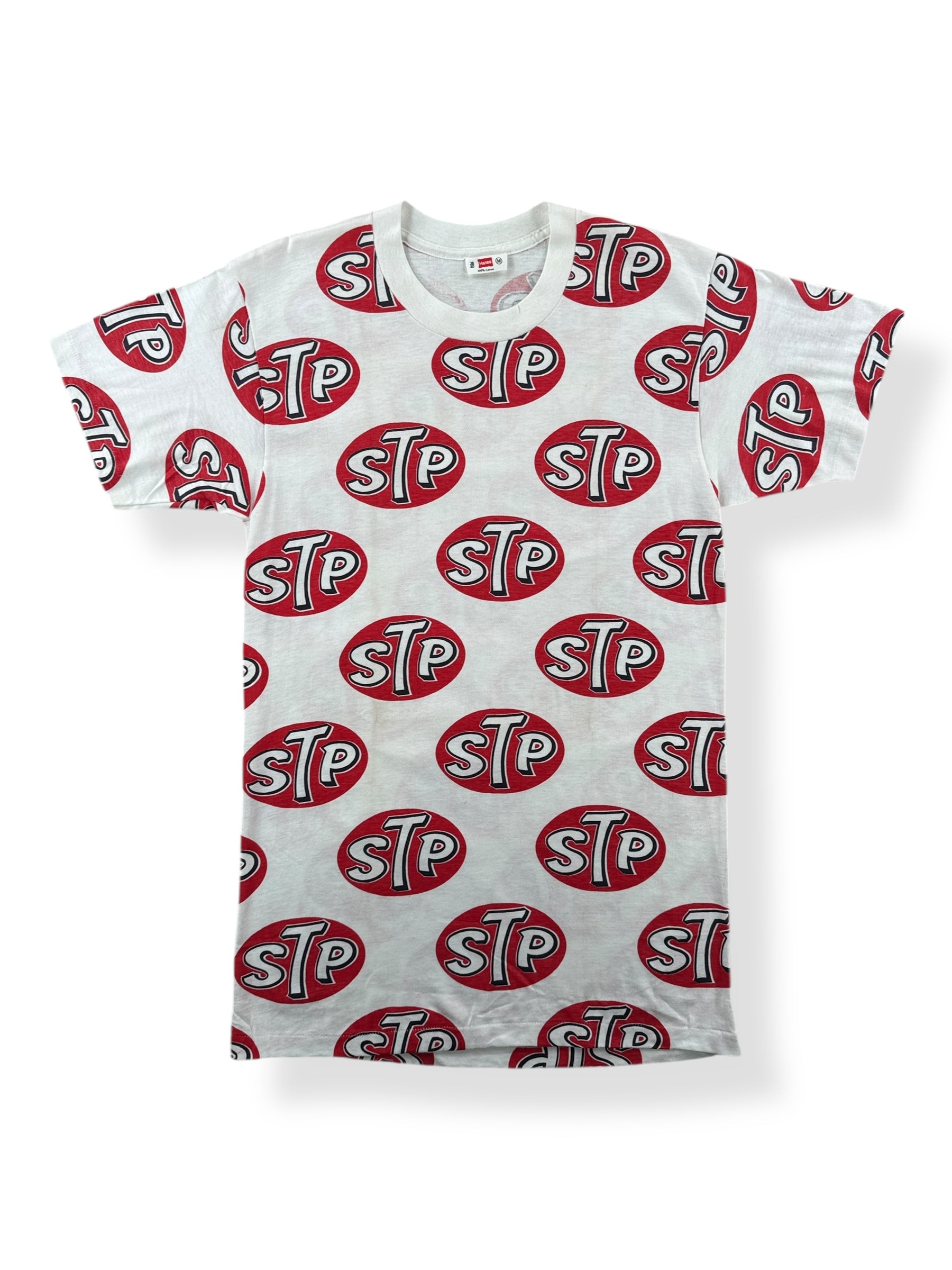 Front of Vintage NOS STP Hanes Tee SZ S