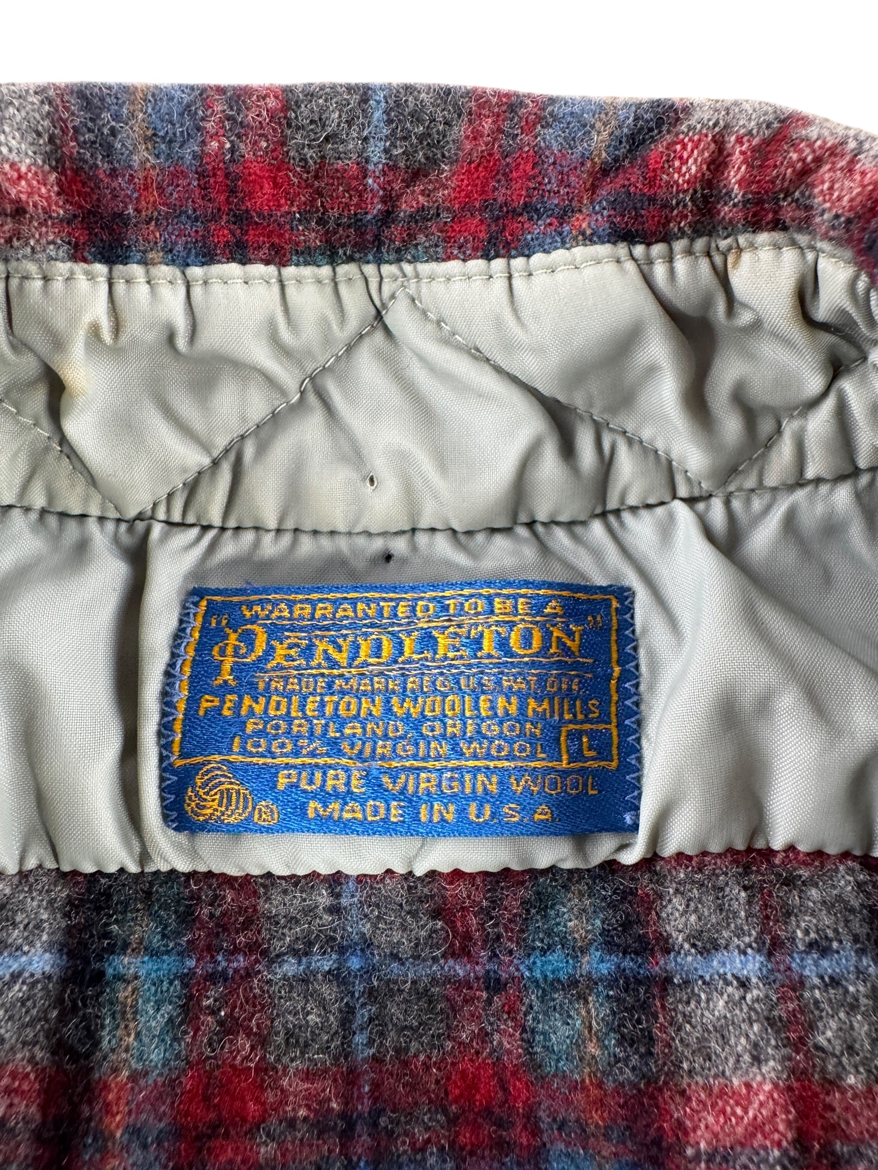 Tag on Vintage Pendleton Flannel SZ L (Fits M)