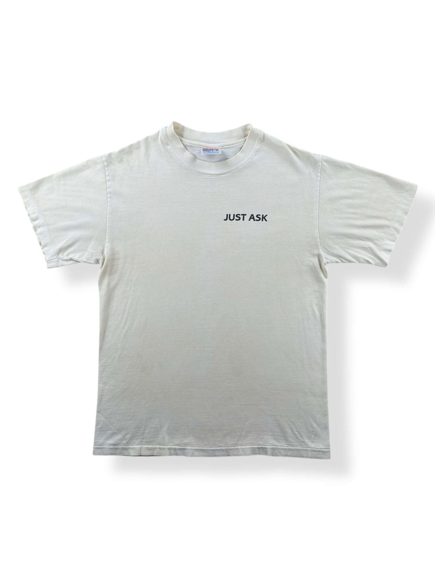 Front of Vintage Just Ask Tee SZ S