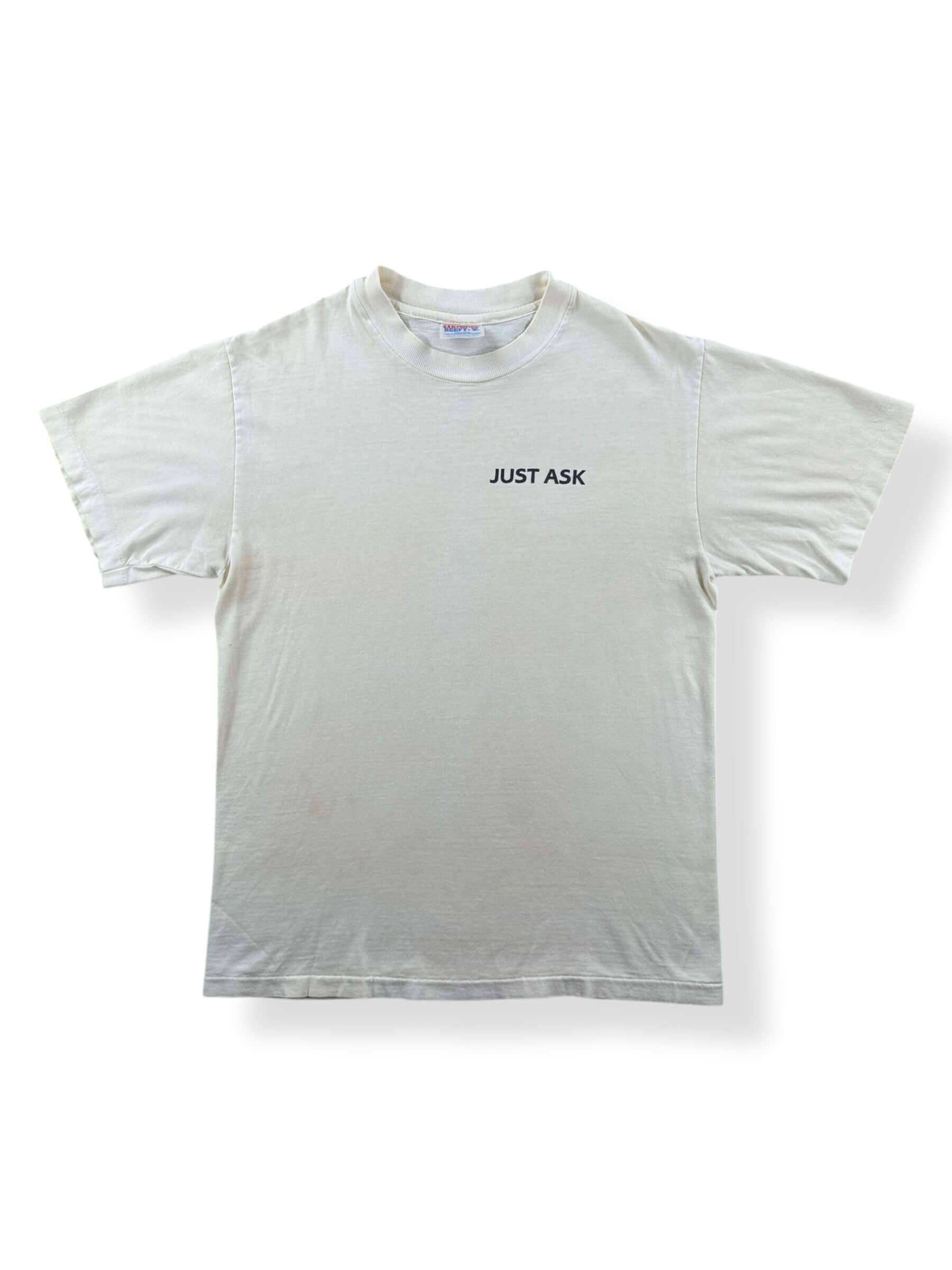 Front of Vintage Just Ask Tee SZ S