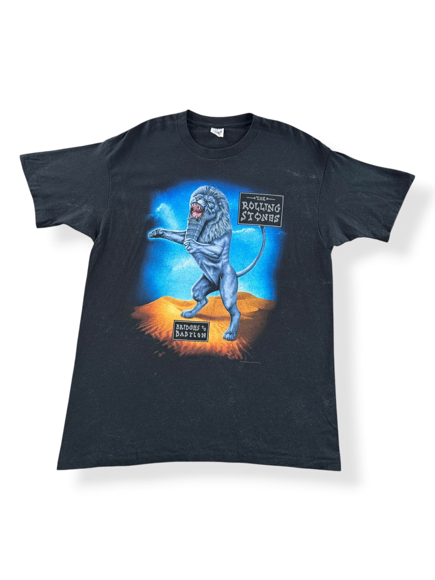 Front of Vintage Rolling Stones Bridges to Babylon Tee SZ XL (Fits L)