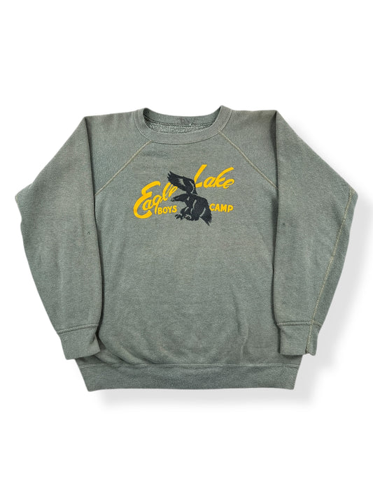 Front of Vintage Eagle Lake Boys and Girls Camp Crewneck SZ M