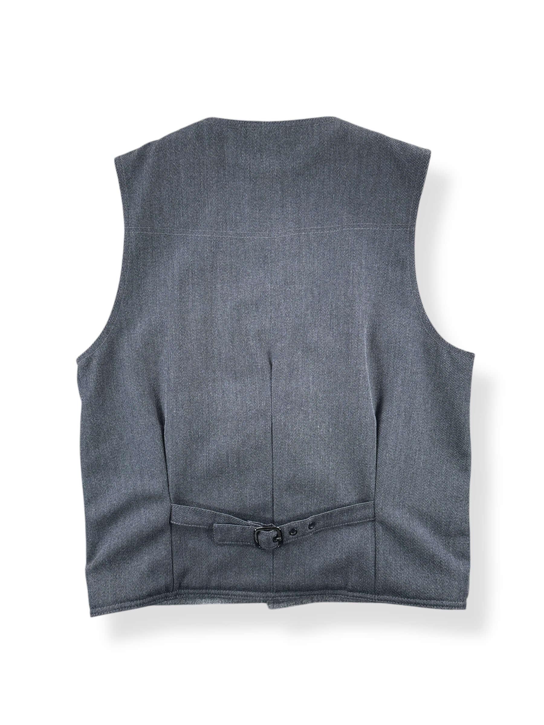 Back of Filson Green Label Grey Wool Vest SZ M