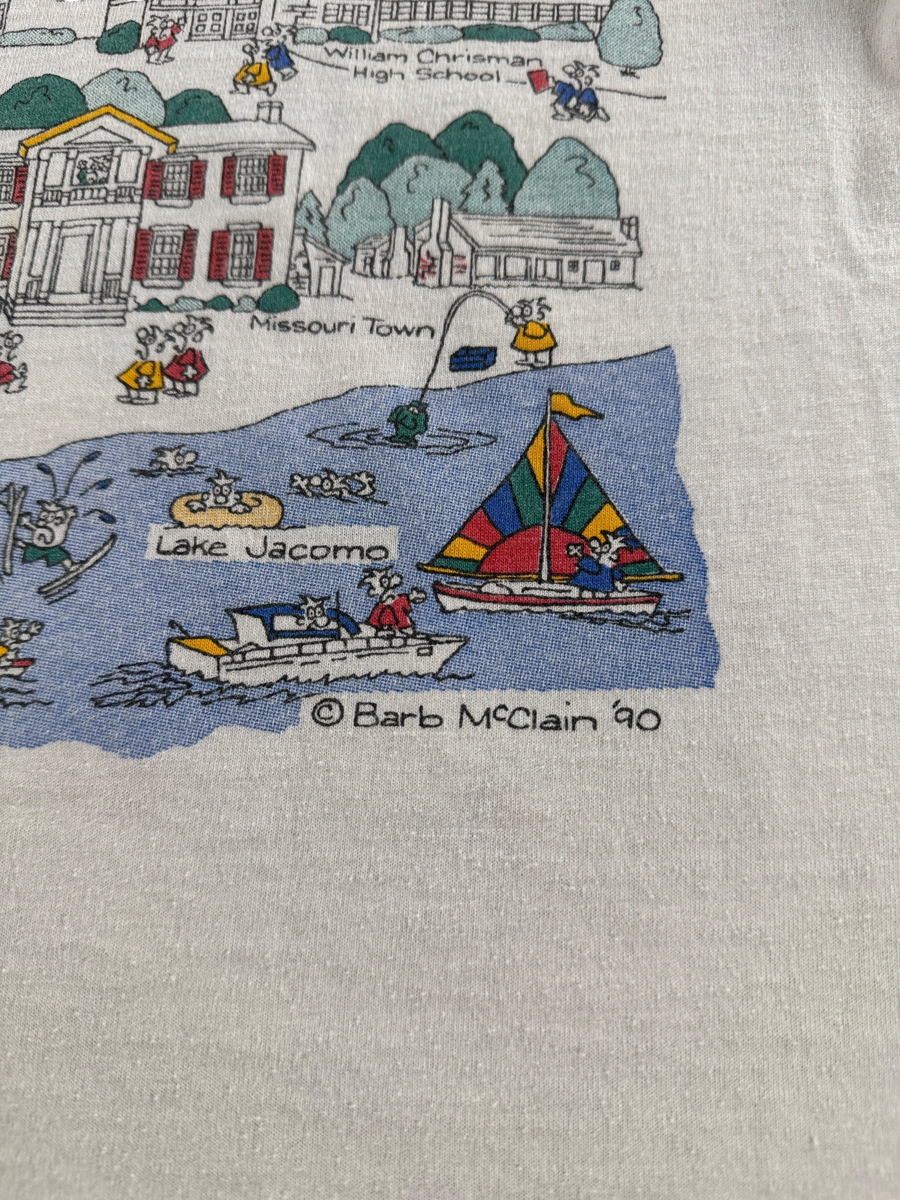 Copyright of back graphic on Vintage Independence Missouri Tee SZ L (Fits M)