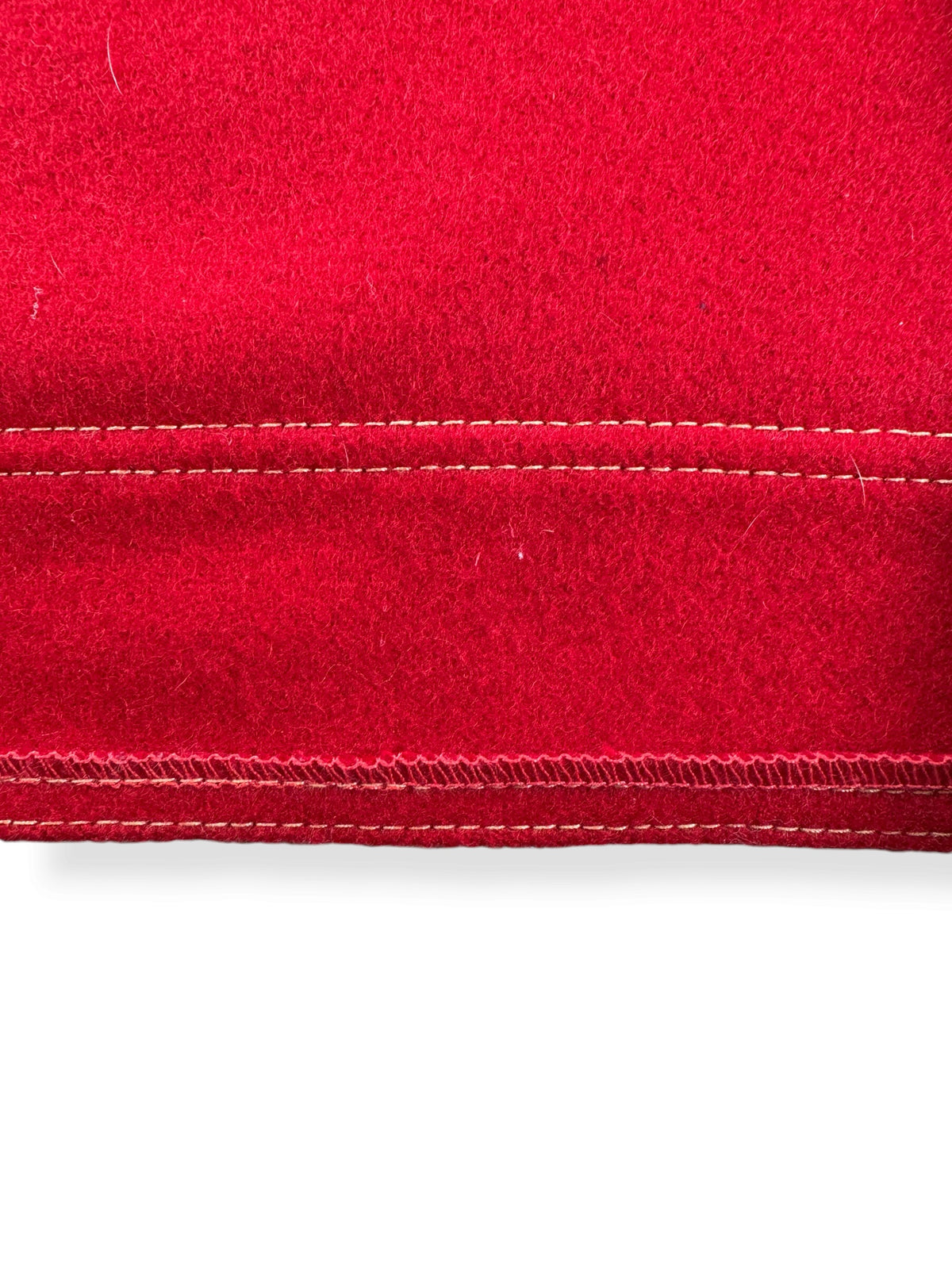 Hem stitching on Filson Limited Edition 1897 Collection Scarlet Cruiser SZ L