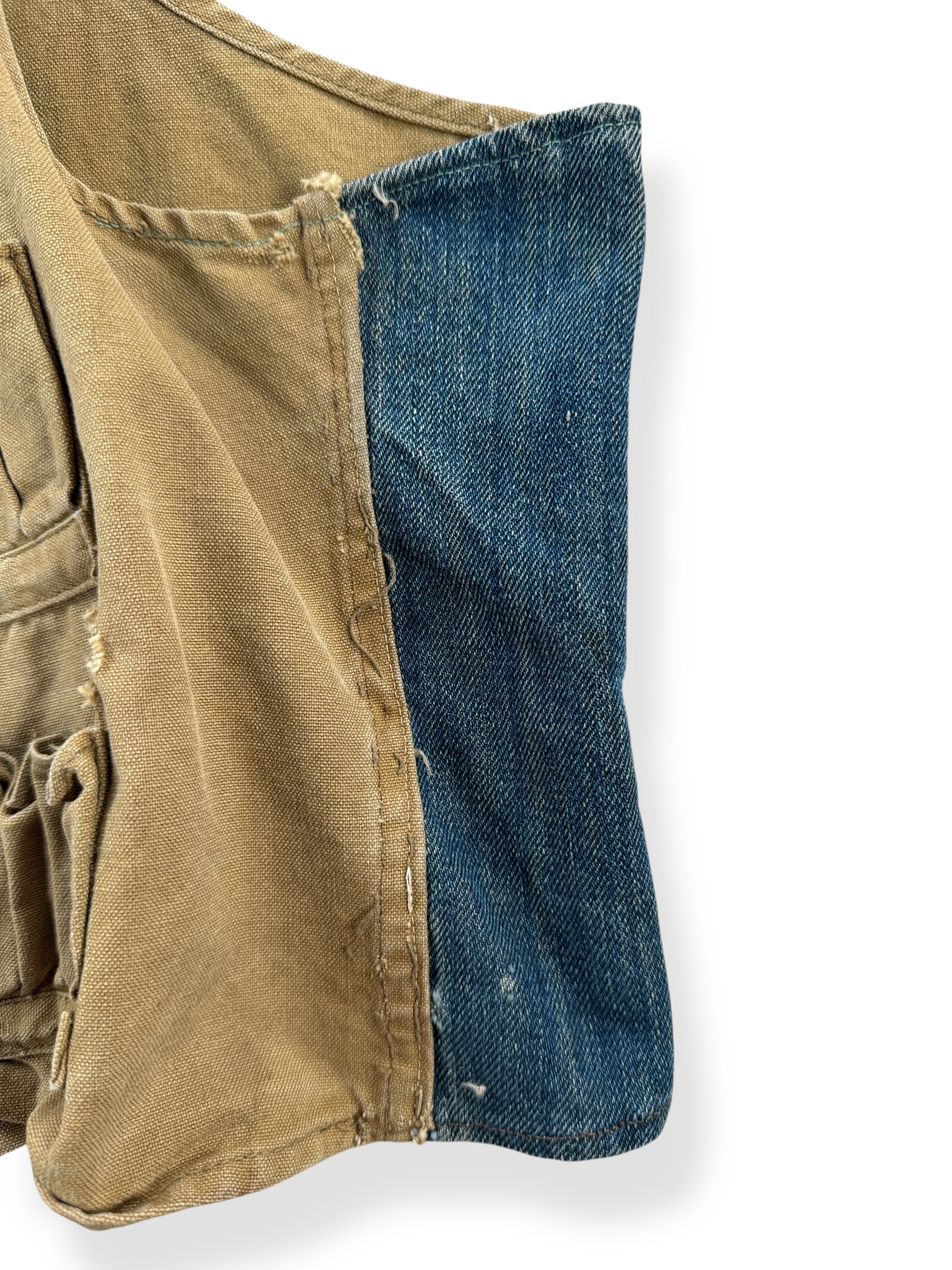 Denim Side on 40s Era Hunting Vest w/ Denim Alterations SZ M