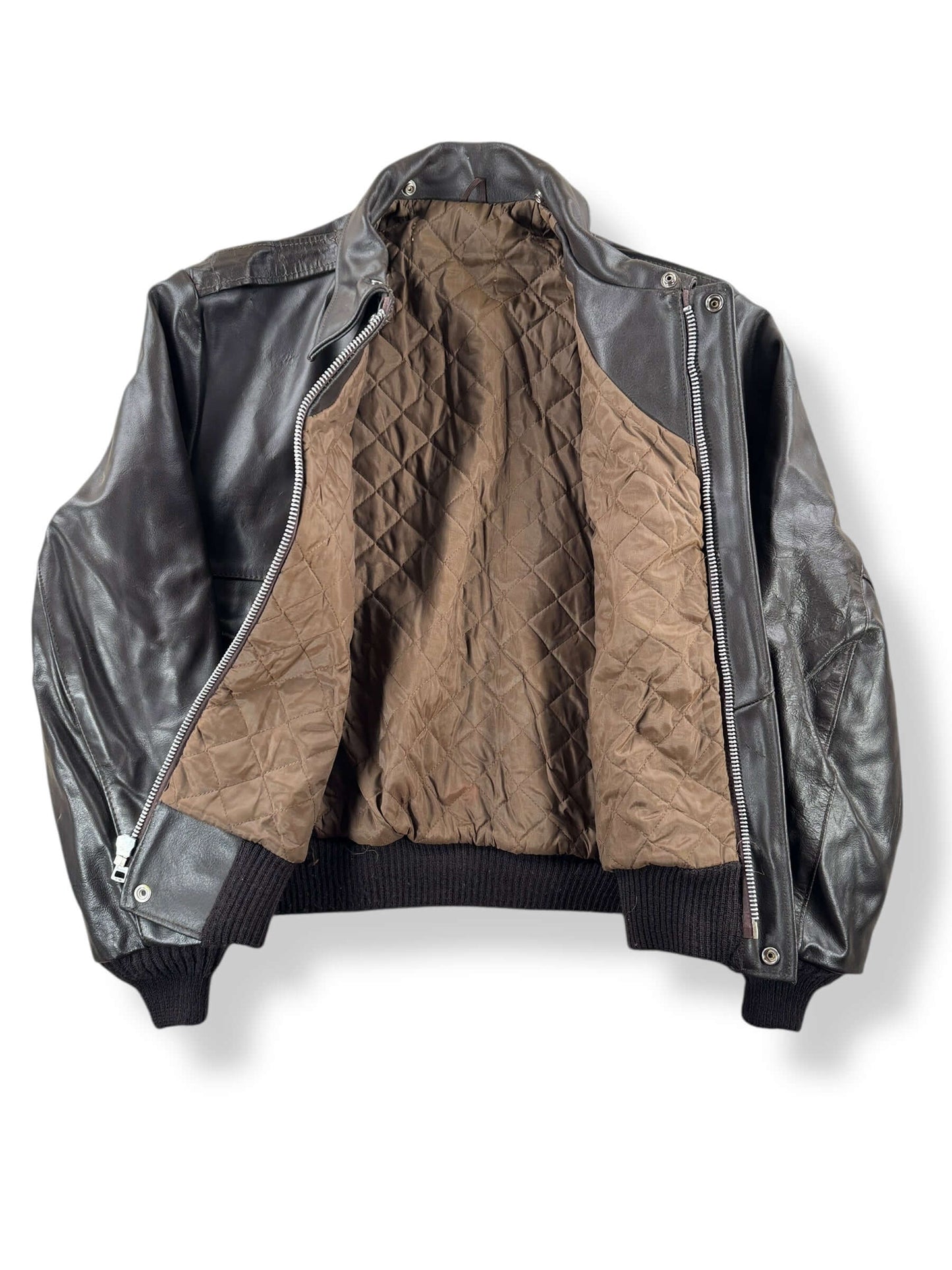 Inside of Vintage A-2 Bomber Jacket SZ XL