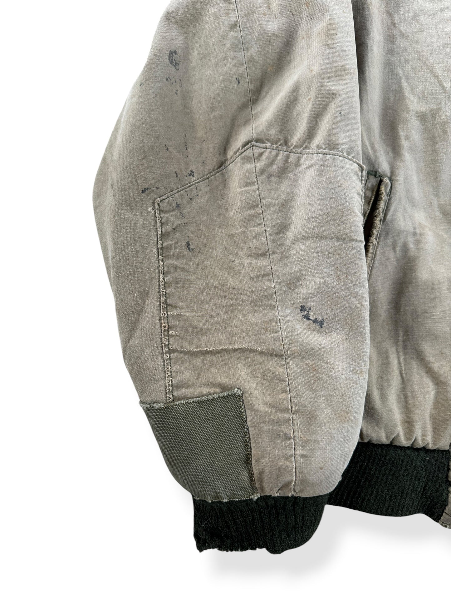 Repair on Vintage Canvas Bomber Jacket SZ L - AS IS