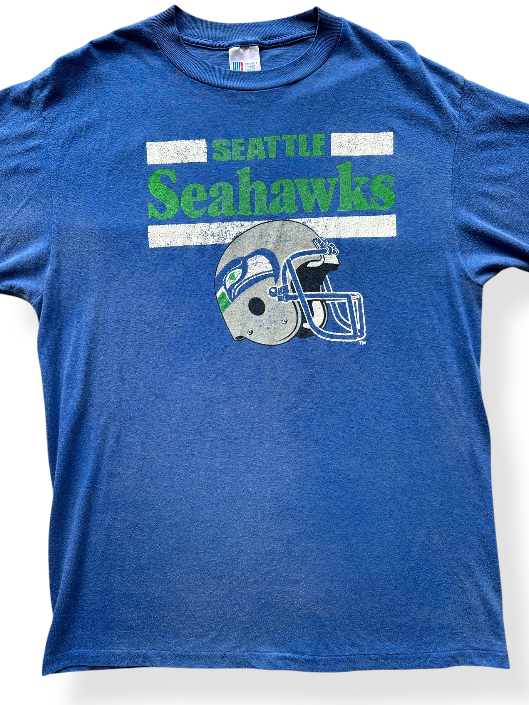 Front Close Up of Vintage Seahawks Tee SZ L