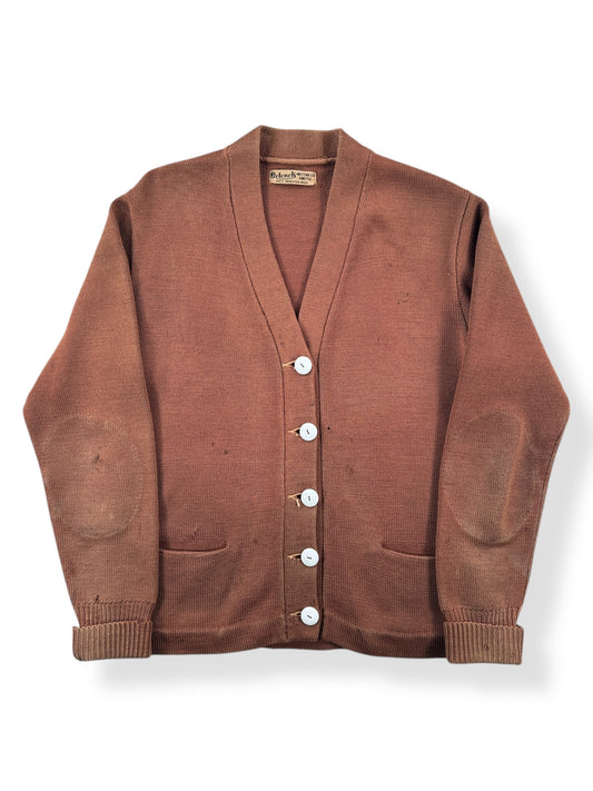 Front of Vintage Octonek Rust Colored Wool Cardigan SZ S