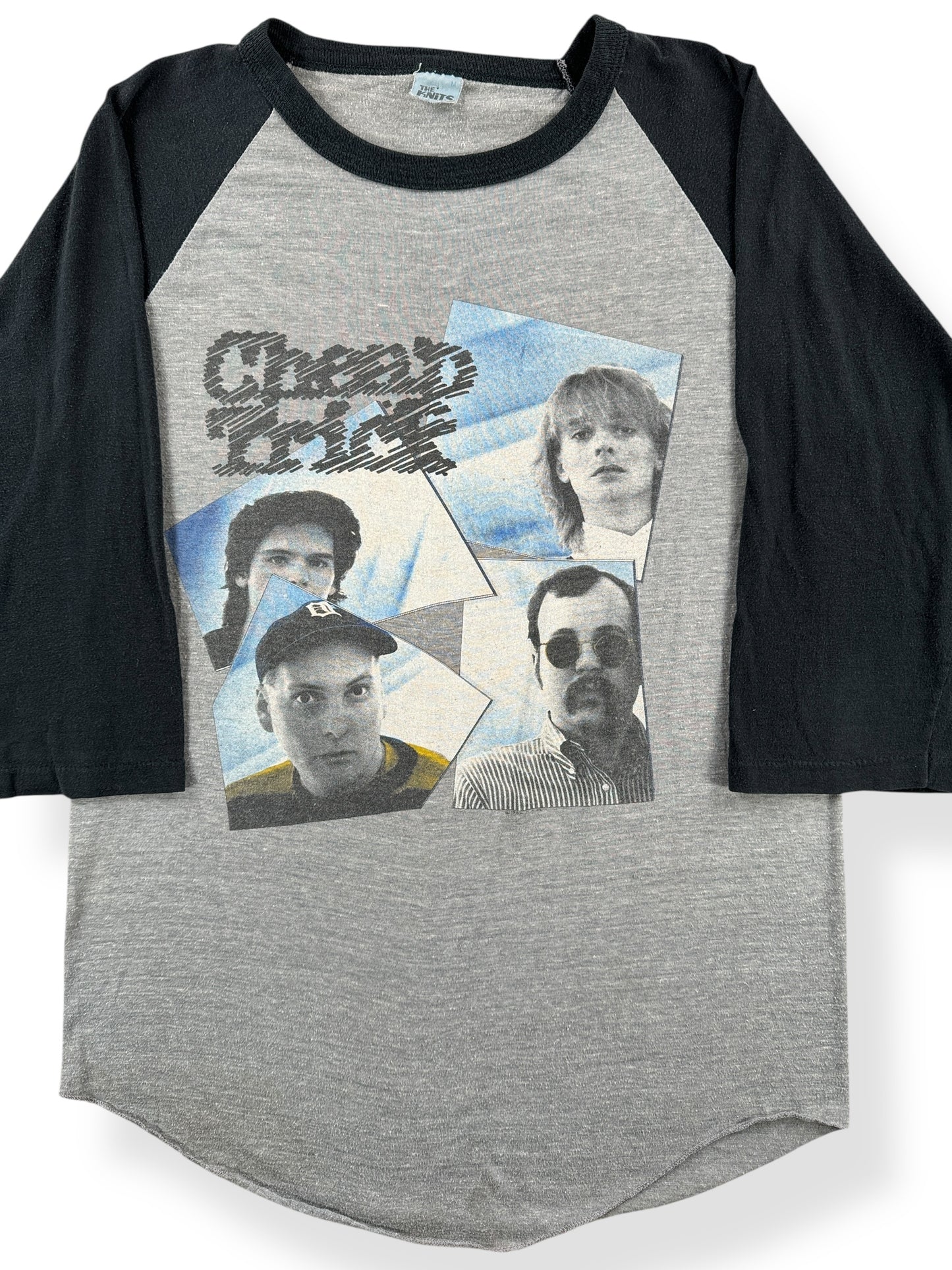 Front Close Up of Vintage Cheap Trick One on One Raglan SZ S