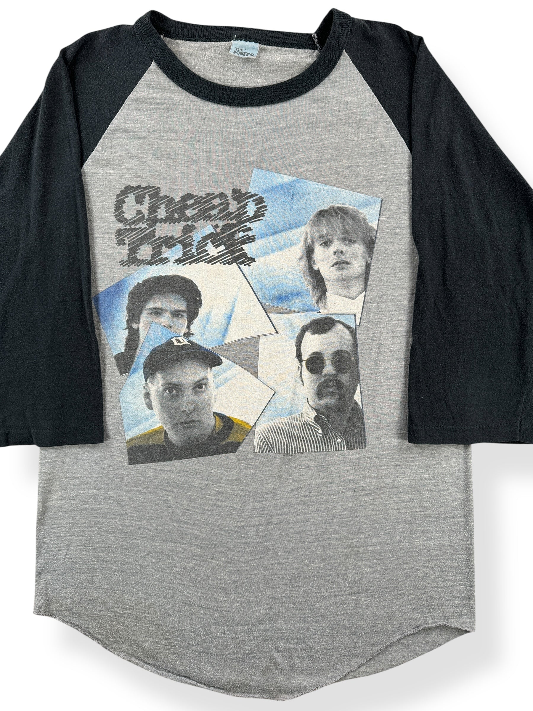 Front Close Up of Vintage Cheap Trick One on One Raglan SZ S