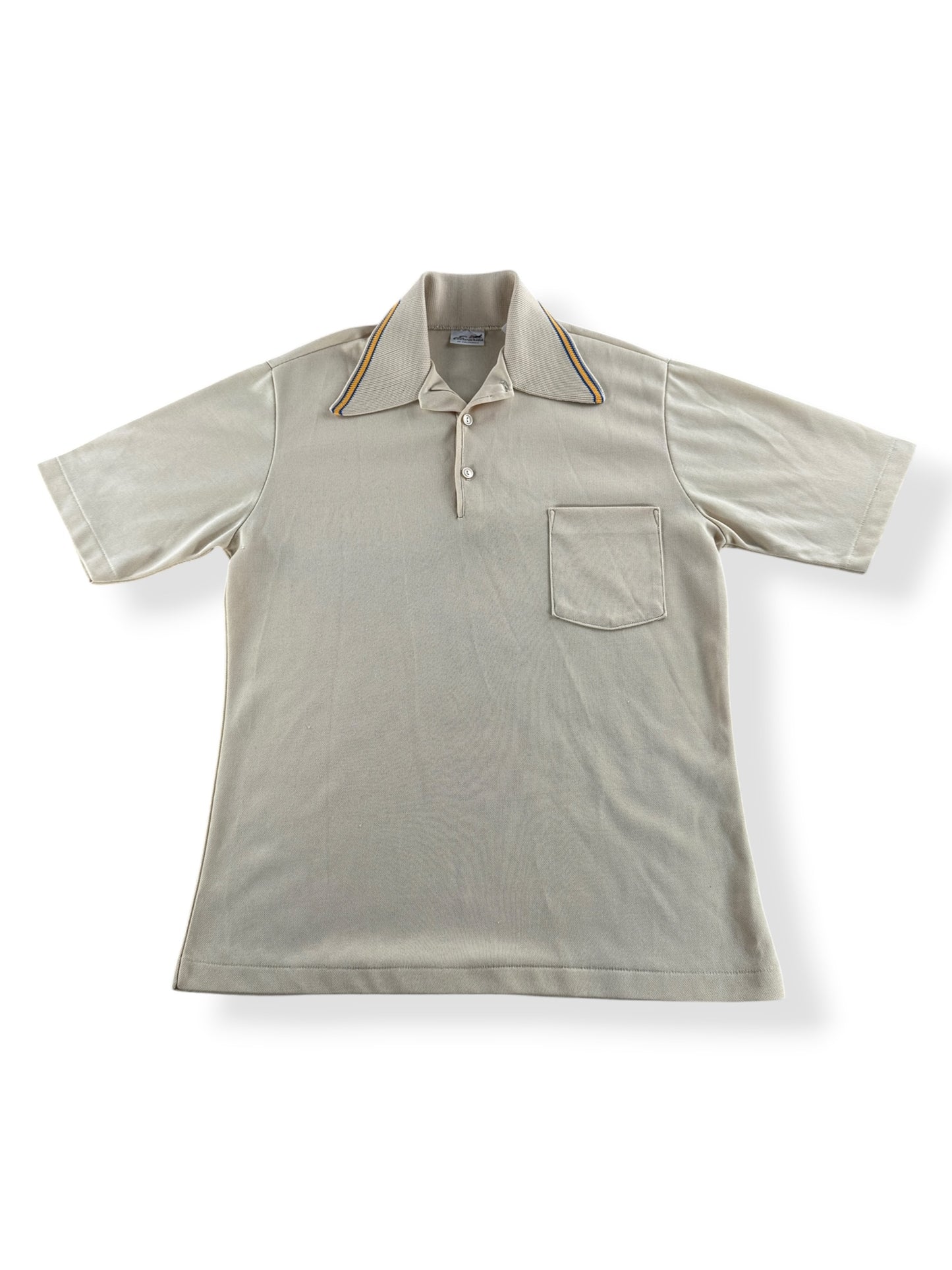 Front of Vintage Edwards Polyester Polo Shirt SZ M