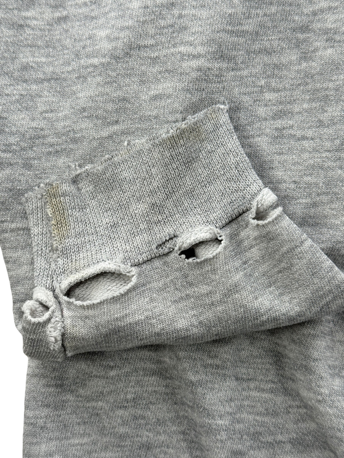 Ware on cuff of Vintage Alaska Fish Thrashed Crewneck SZ XXL (Fits XL)