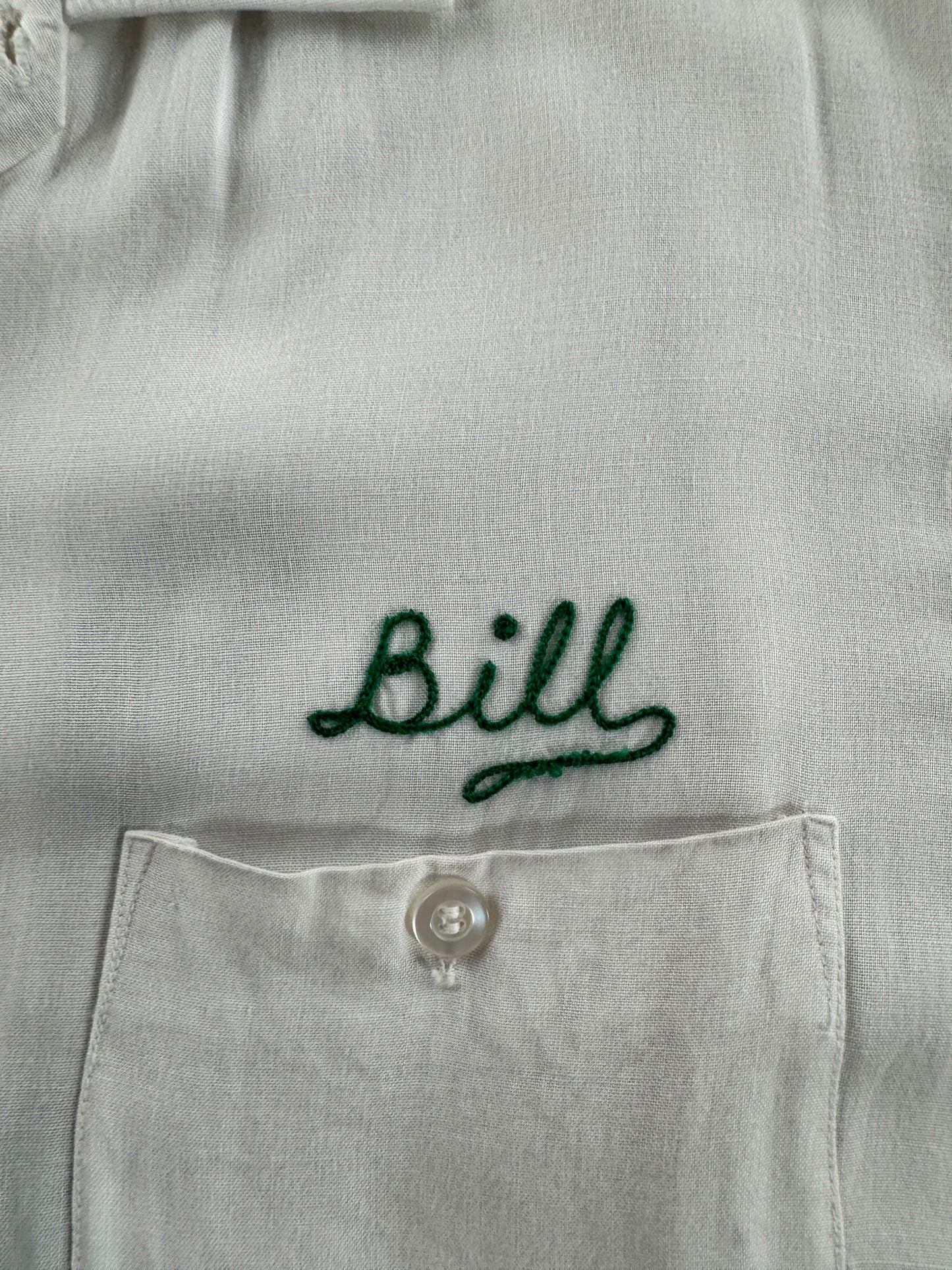 Name on Vintage Bill's Bowling Shirt SZ M - AS IS