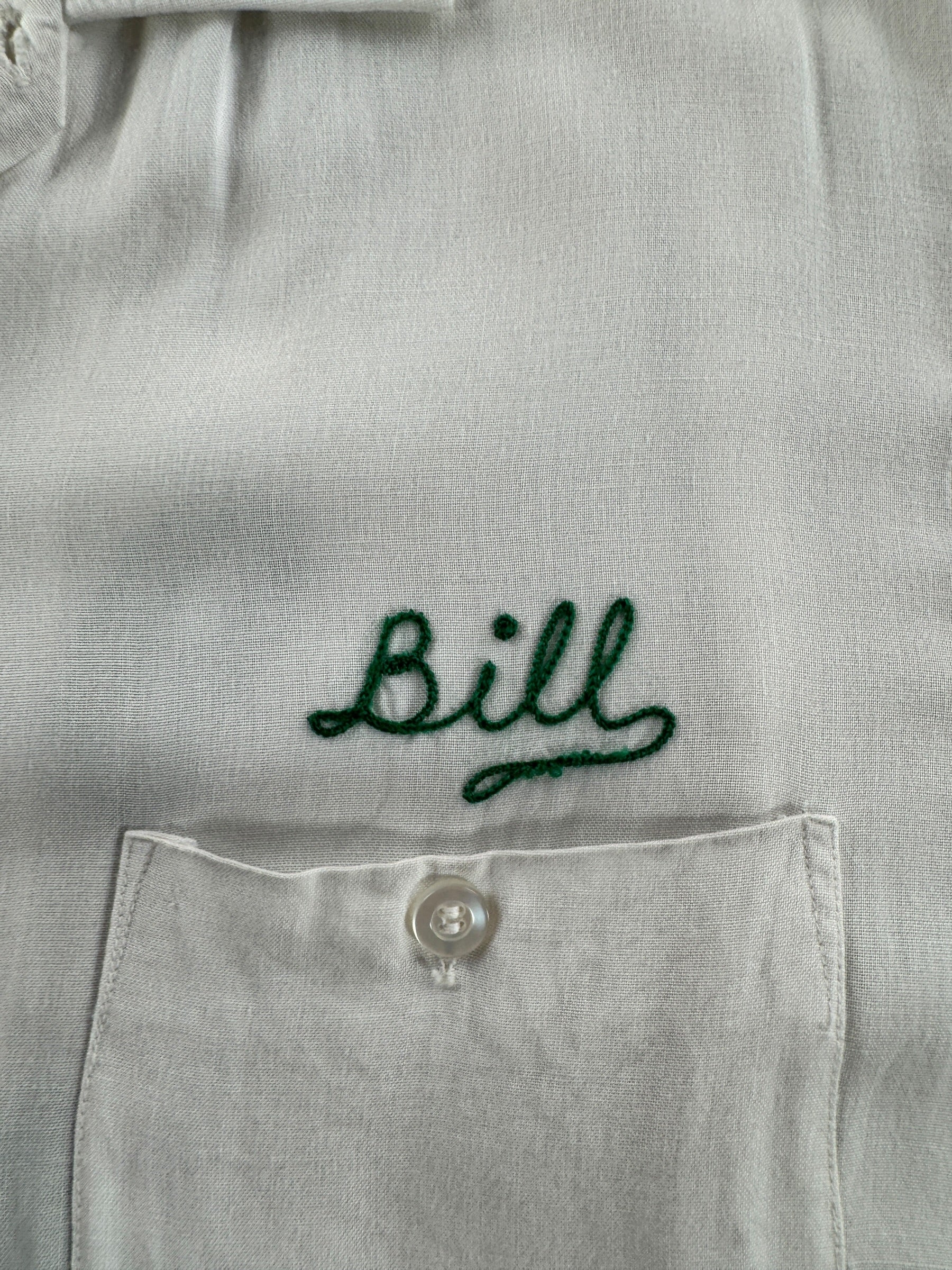 Name on Vintage Bill's Bowling Shirt SZ M - AS IS