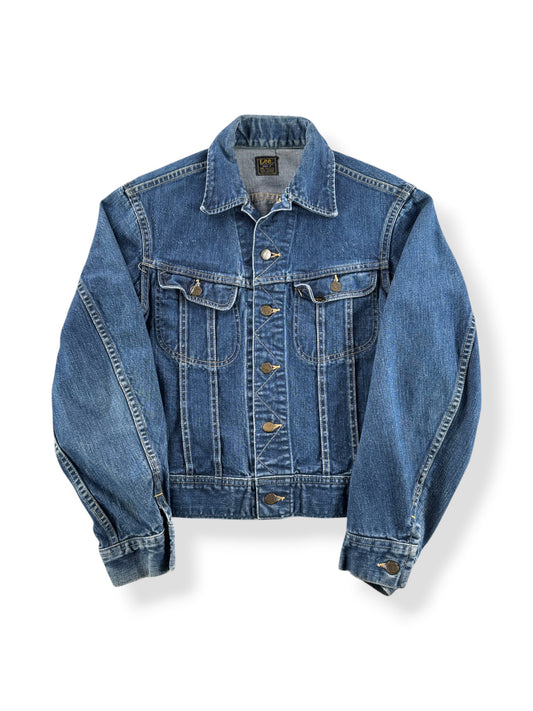 Front Close Up of Vintage 70s Era Lee Denim 101-J Jacket SZ 36