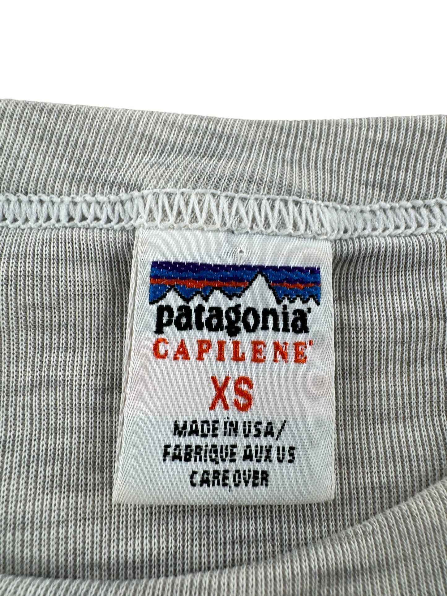 Tag on Vintage Patagonia Capilene Base Layer Shirt SZ XS
