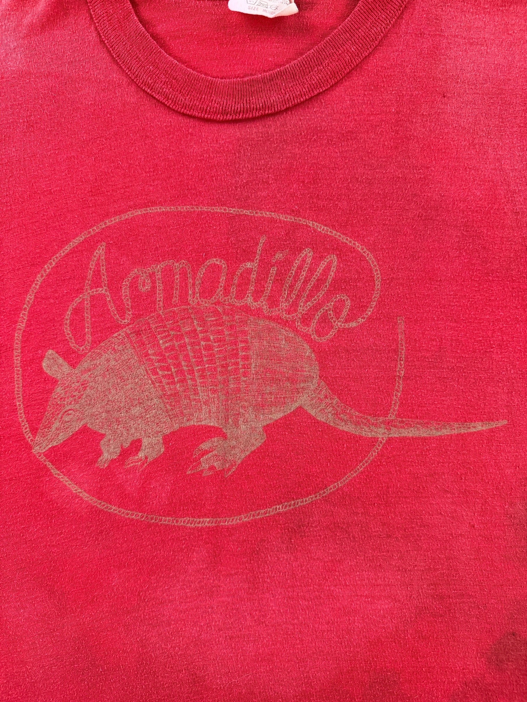 Front Graphic of Vintage 70s Faded Armadillo Tee SZ S