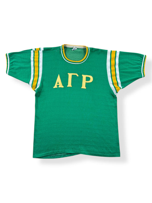 Front of Vintage Mason Green Frat Durene Jersey SZ L