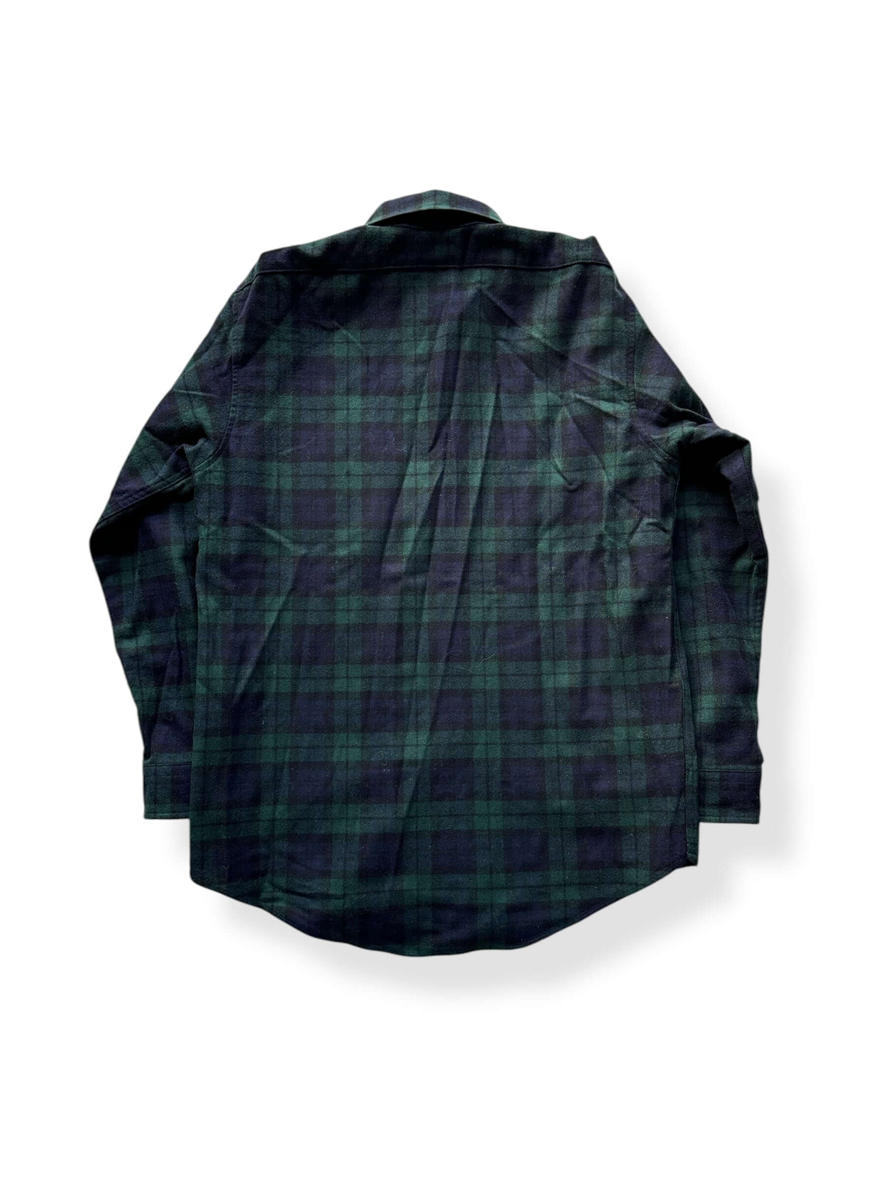 Back of Pendleton Black Watch Tartan Flannel SZ M