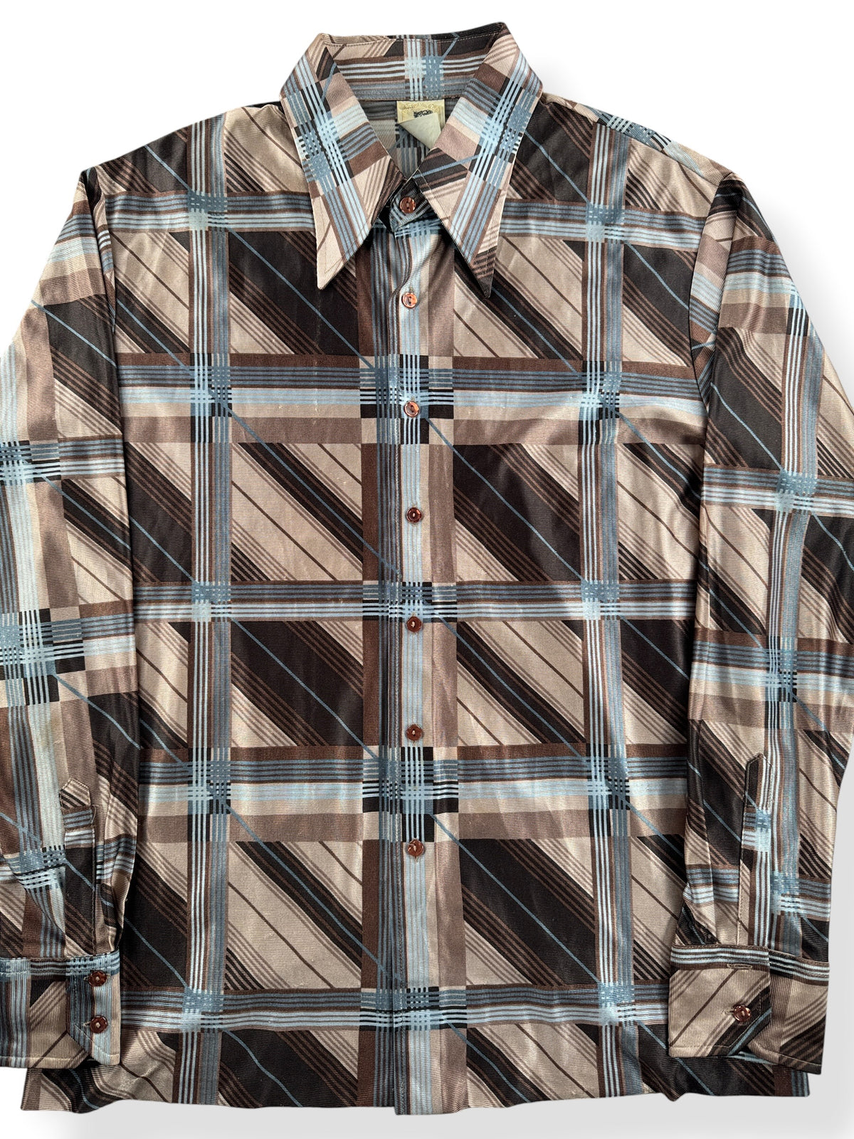 Close-up of Vintage 70s Kennington Disco Shirt SZ L