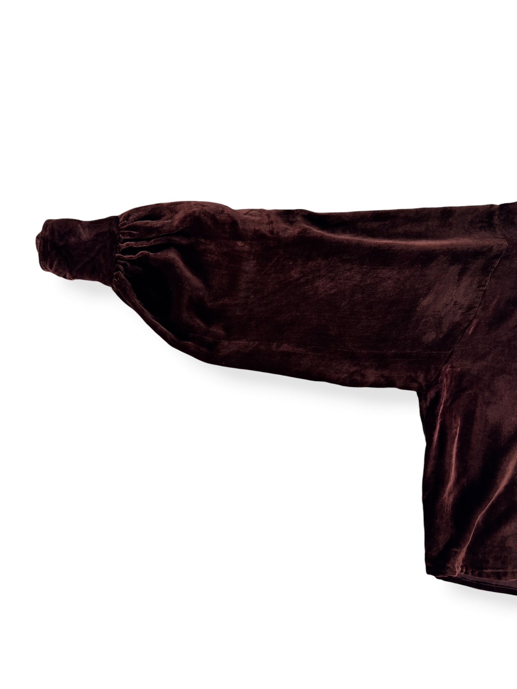 Puff Sleeve on Antique Velvet Top SZ XS