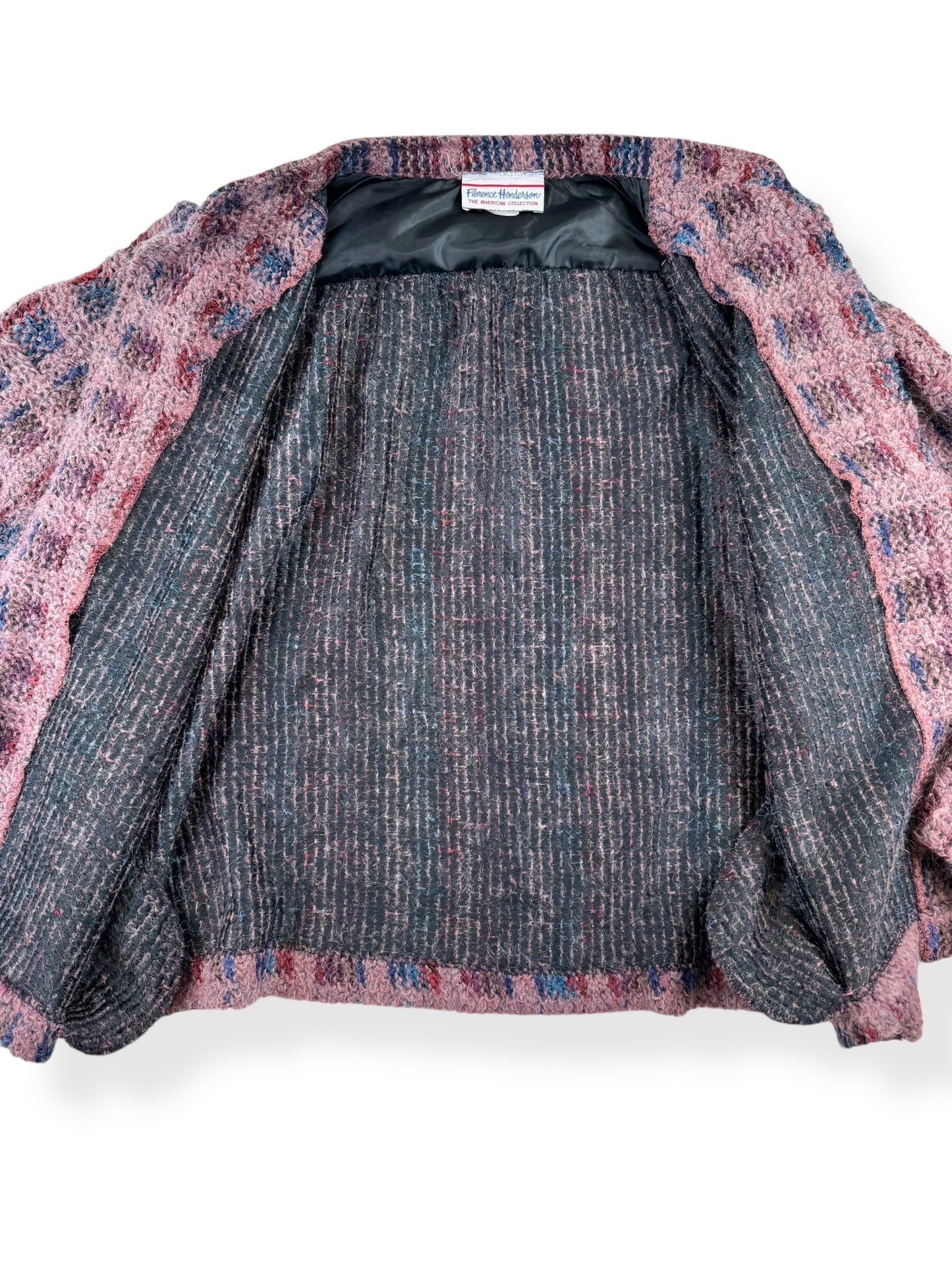 Open view of 1980s Florence Henderson Grandma Cardigan L