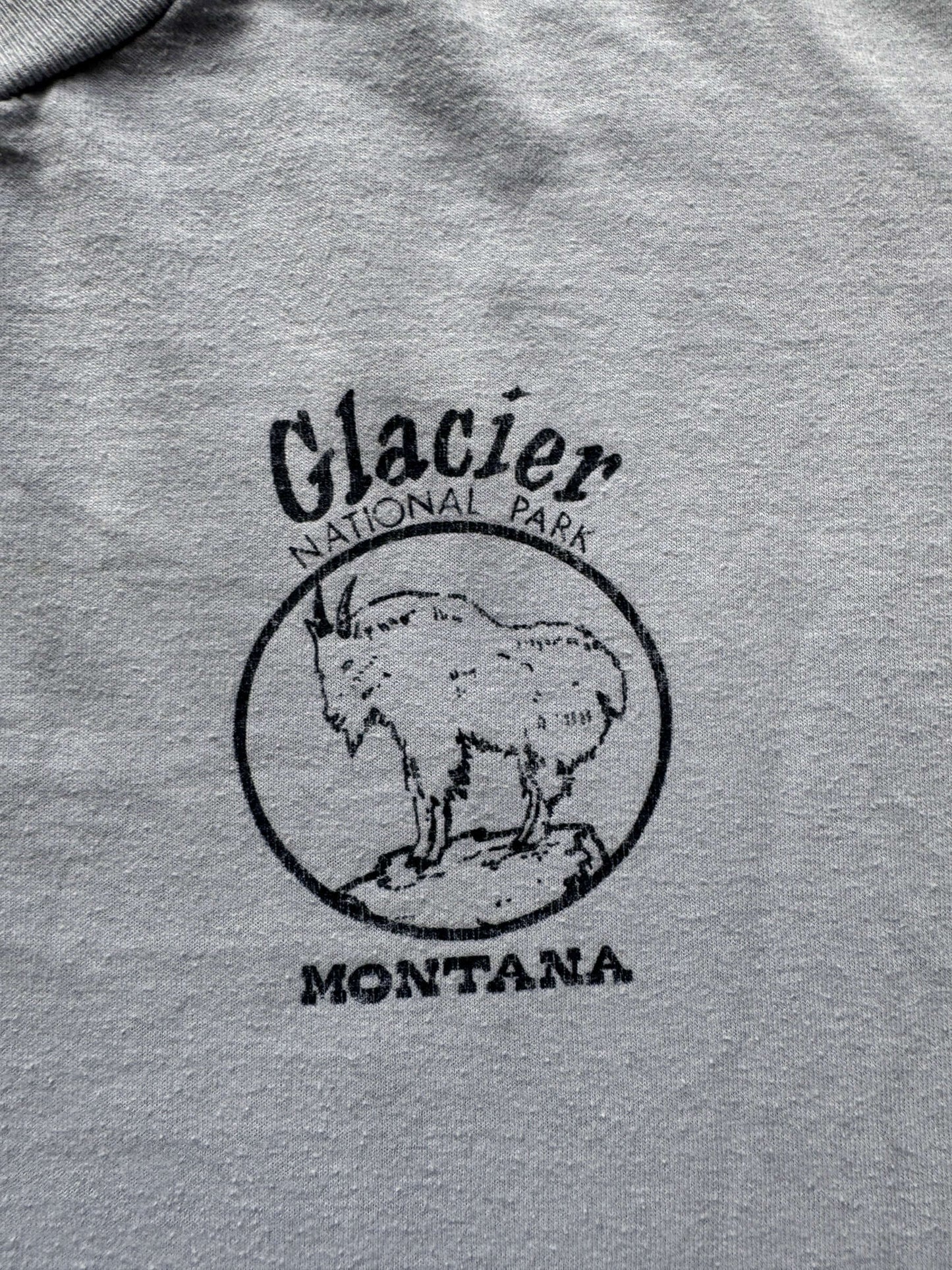 Front Graphic of Vintage Go Climb a Glacier Tee SZ XL