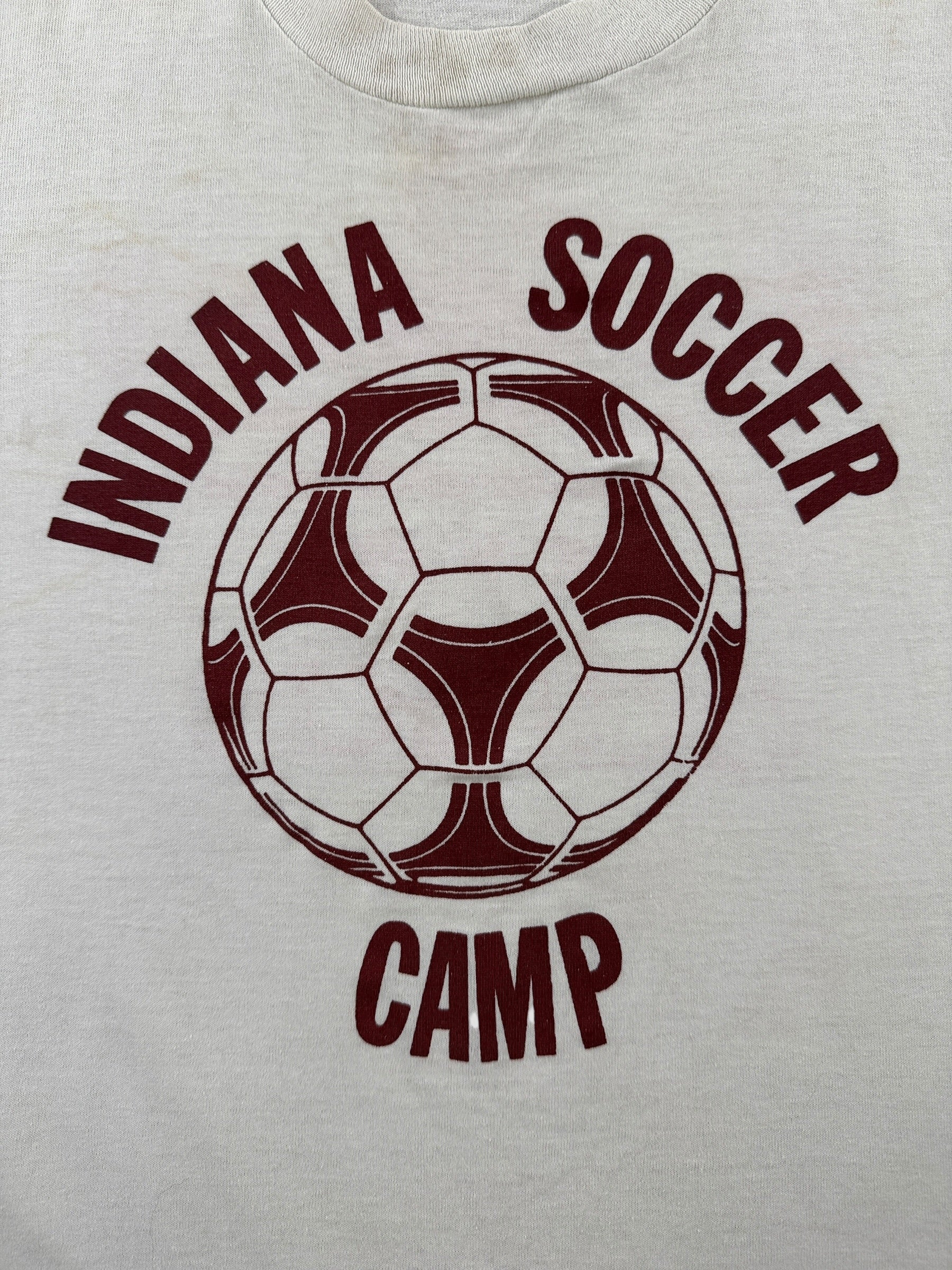 Graphic of Vintage Indiana Soccer Camp Tee SZ M (Fits S)