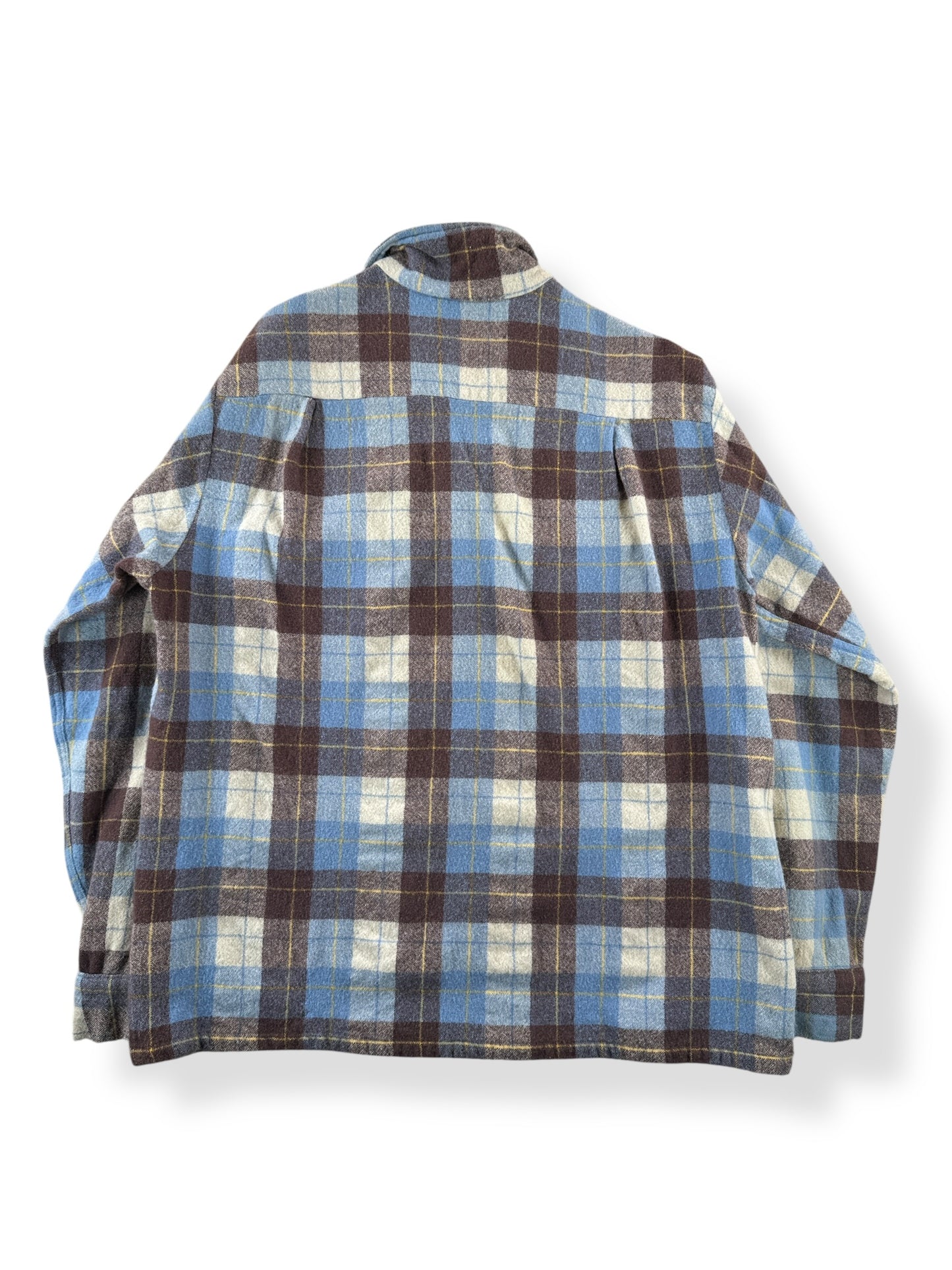 Back of Vintage 1950s Brent Wool Board Shirt SZ 16 - 16 1/2 (Fits S/M)