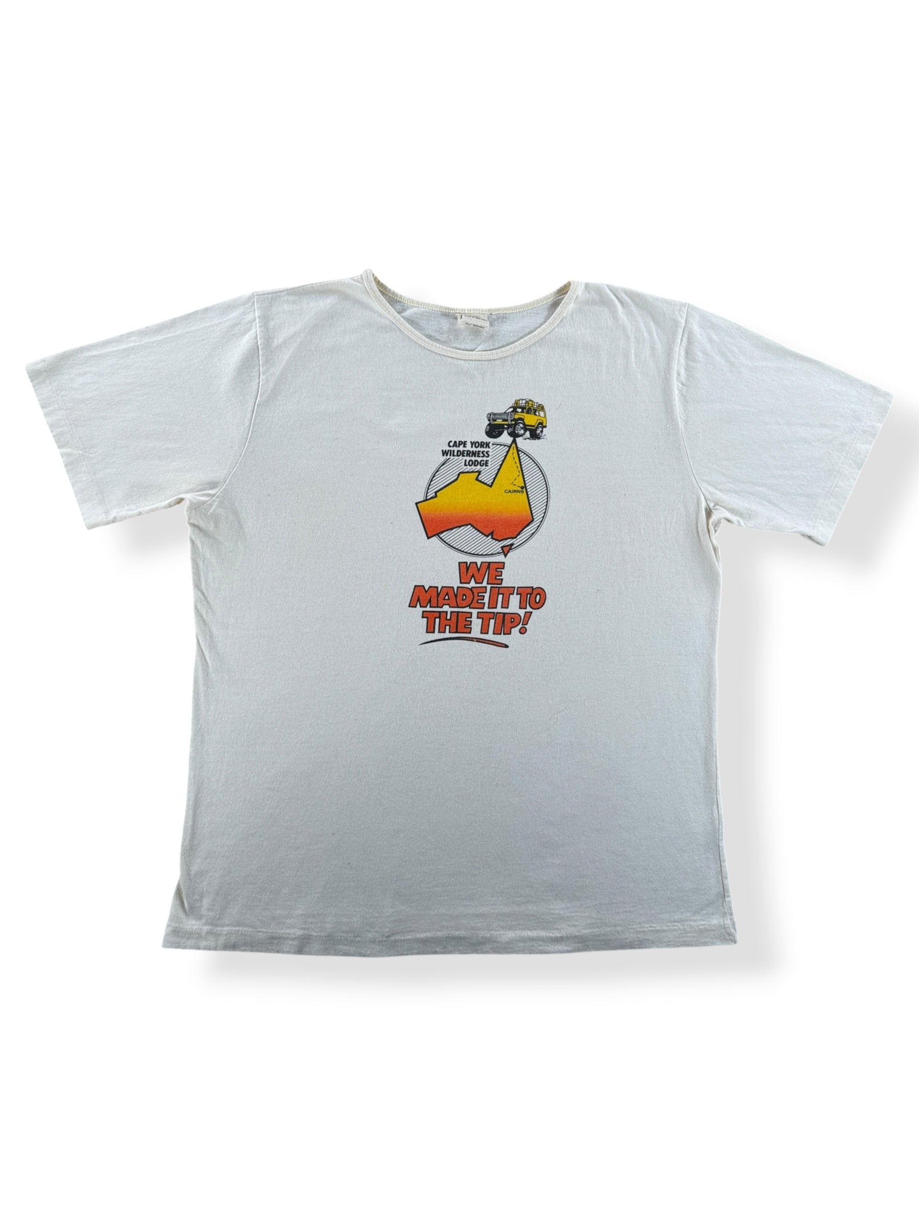 Front of Vintage Cape York Wilderness Lodge Tee SZ L