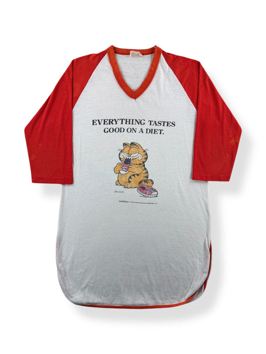 Front of Vintage Garfield Raglan Tee SZ M