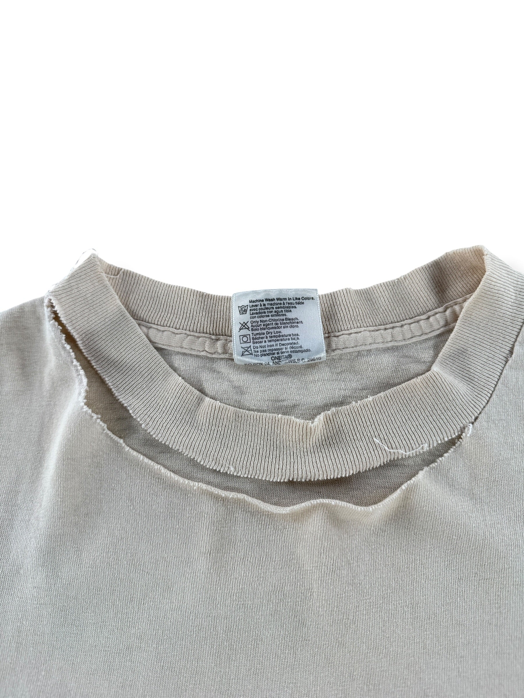 Torn Collar on Vintage Distressed 1996 Further Festival Tee SZ XL