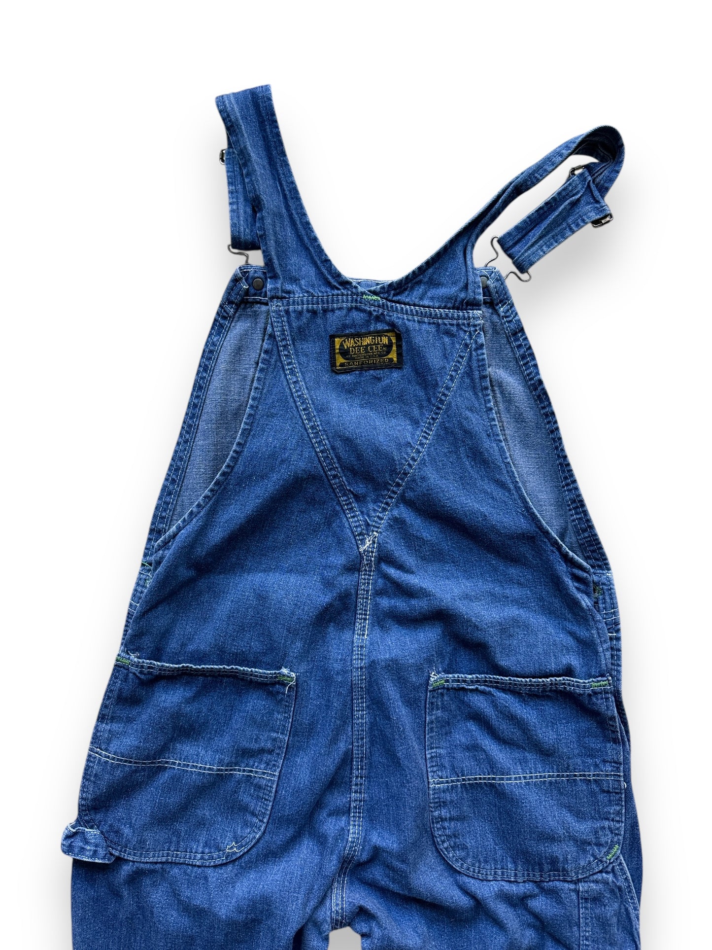 Upper Rear View of Vintage Dee Cee Denim Overalls W32