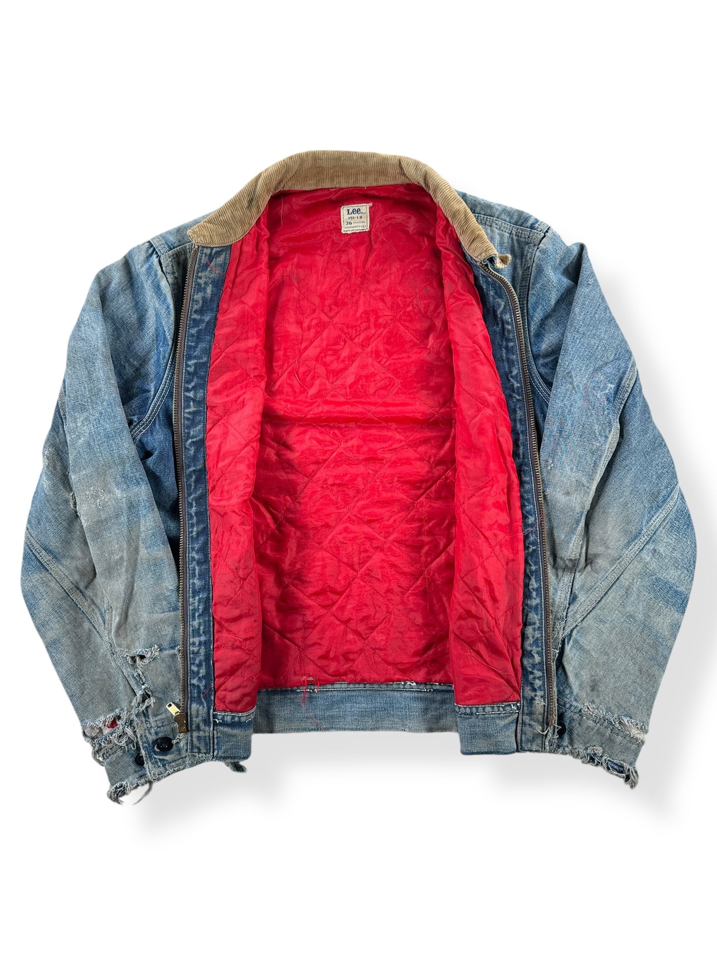 Inside of Vintage Lee 191-LB Jacket SZ 36