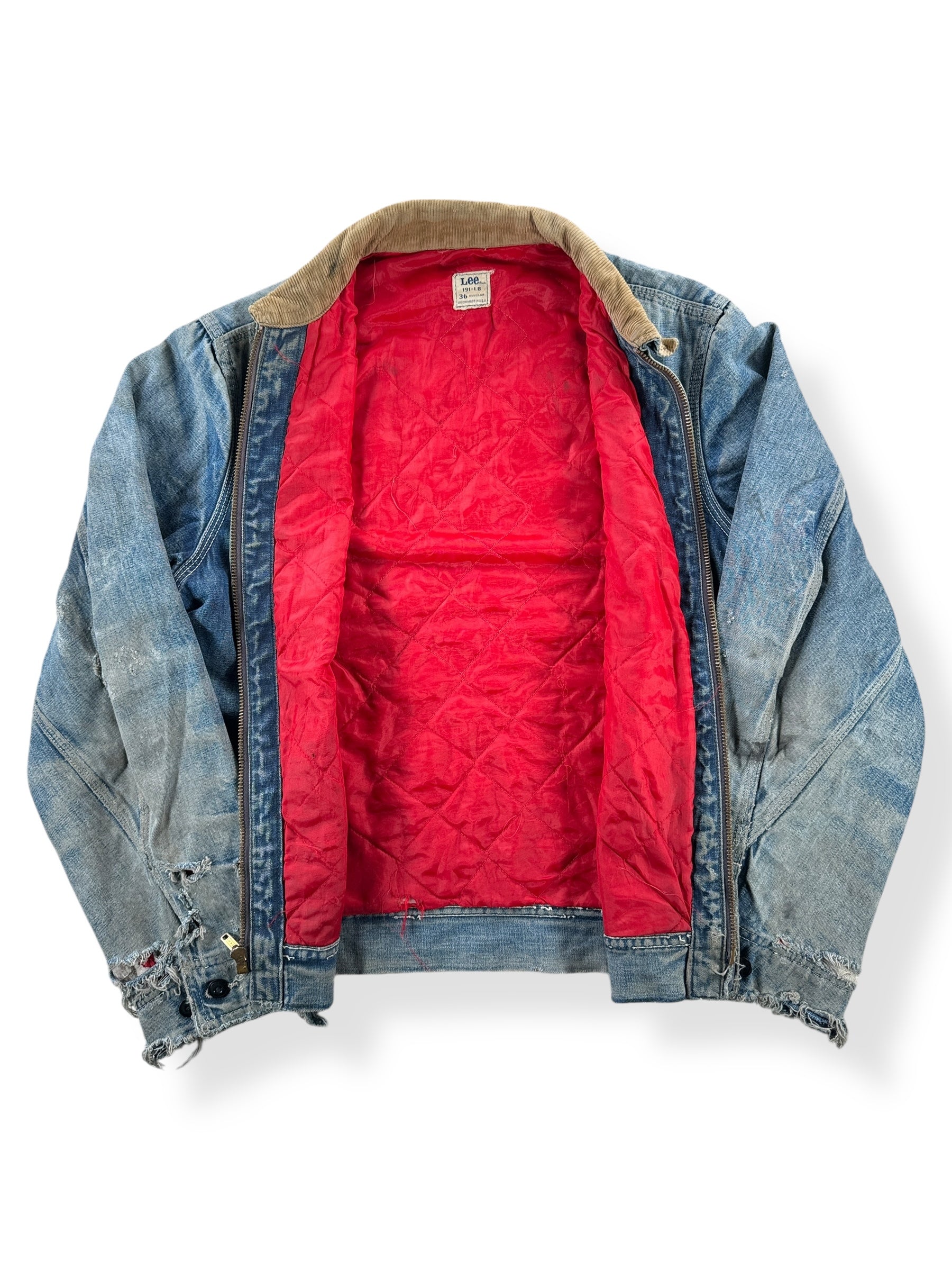 Inside of Vintage Lee 191-LB Jacket SZ 36