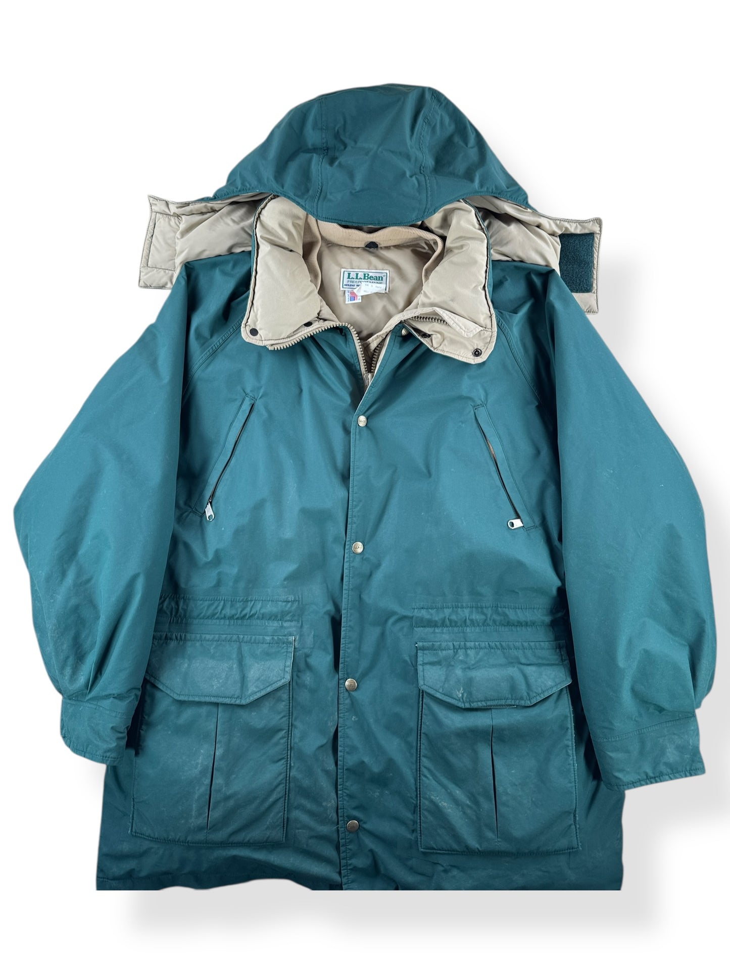Front of Vintage L.L. Bean Maine Wardens Parka SZ XL