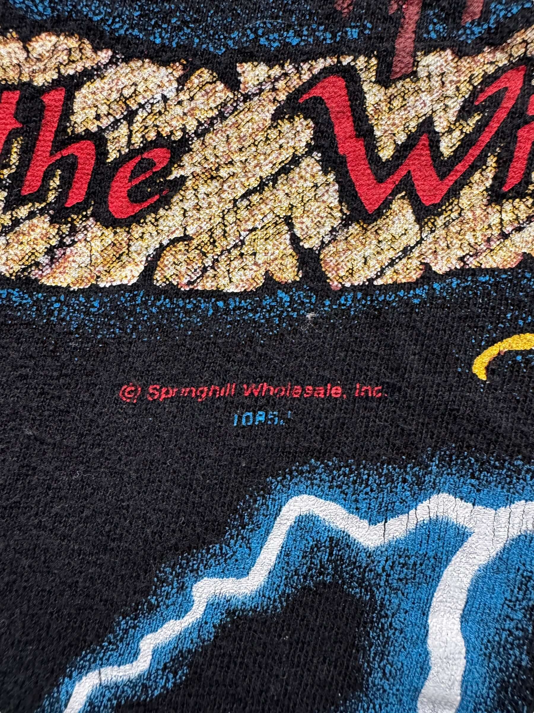 trademark on Vintage Spirit of the Wind Lightning AOP Tee SZ XL