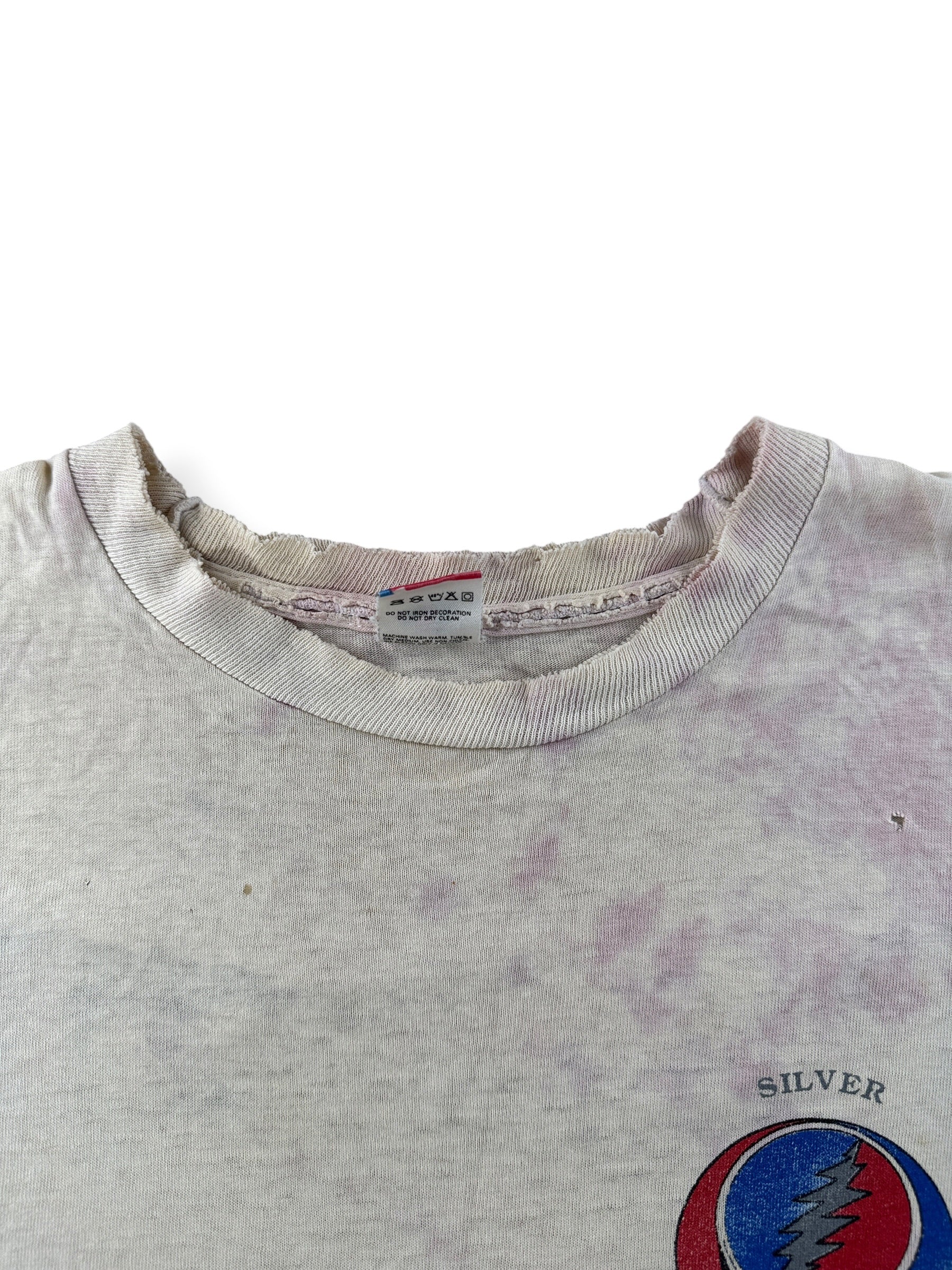 Collar on Vintage '90 Spring Tour Grateful Dead Bart Simpson Thrasher Tee SZ XL
