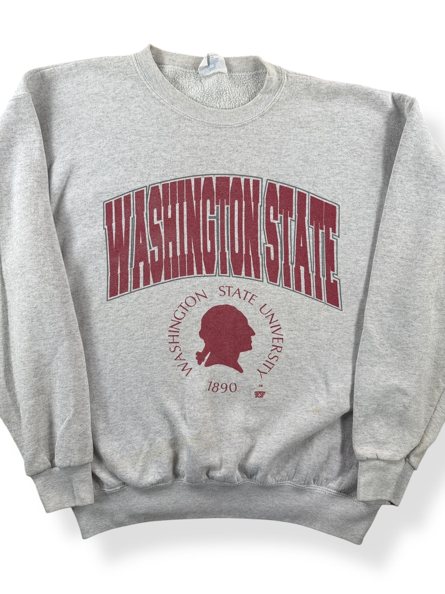 Front Close Up of Vintage WSU Crewneck SZ L