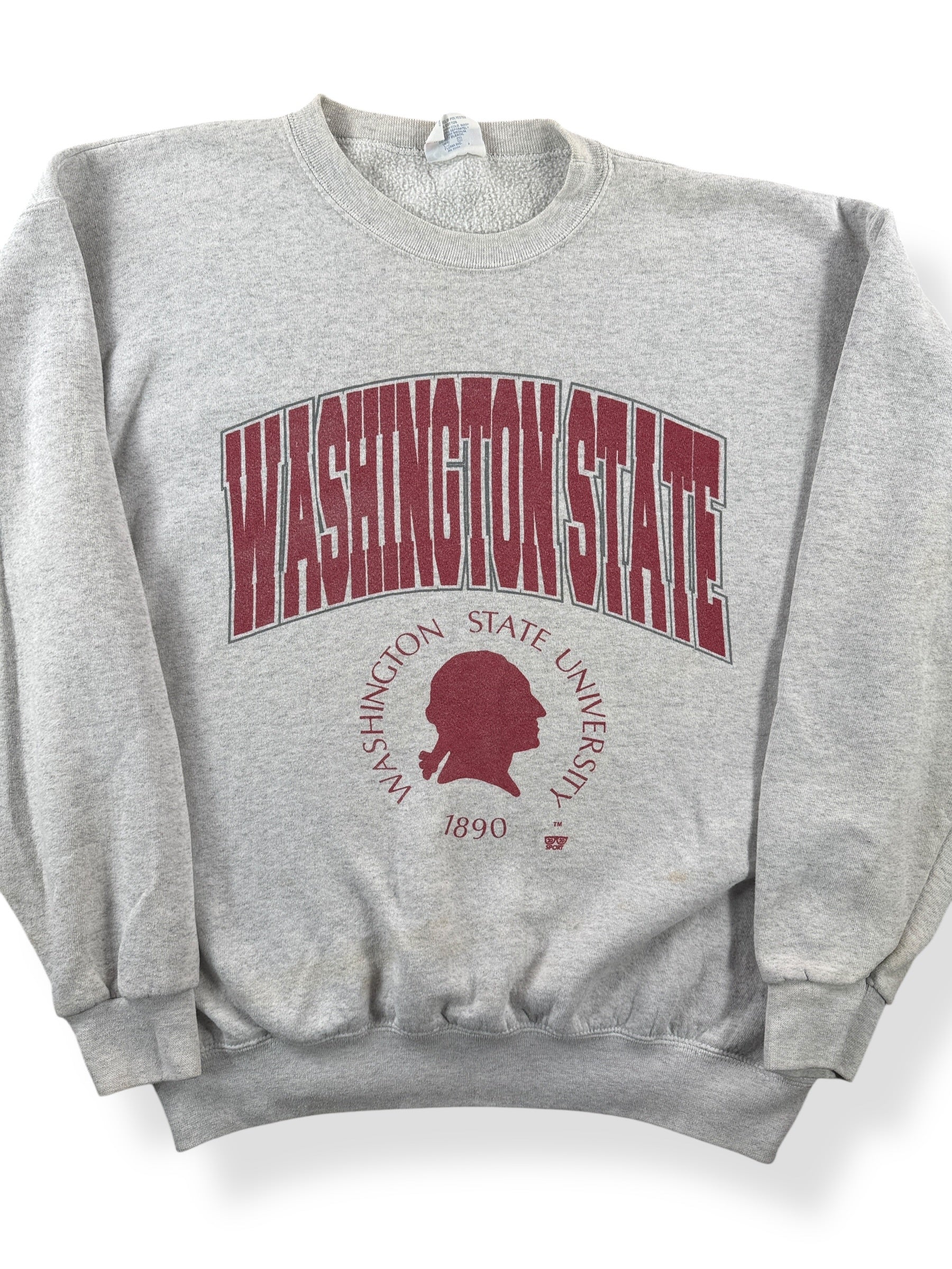 Front Close Up of Vintage WSU Crewneck SZ L