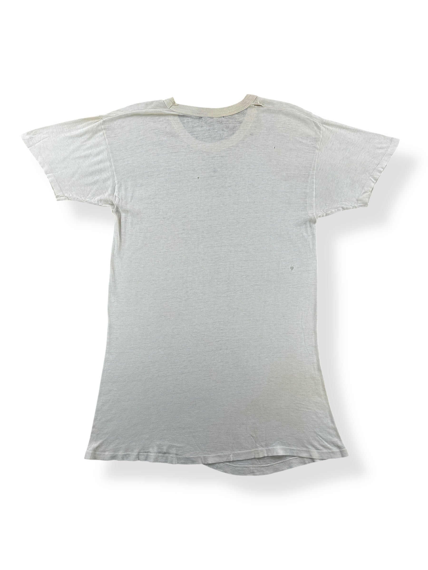 Back of Vintage 60s Era Jockey White Blank Tee SZ S AS IS