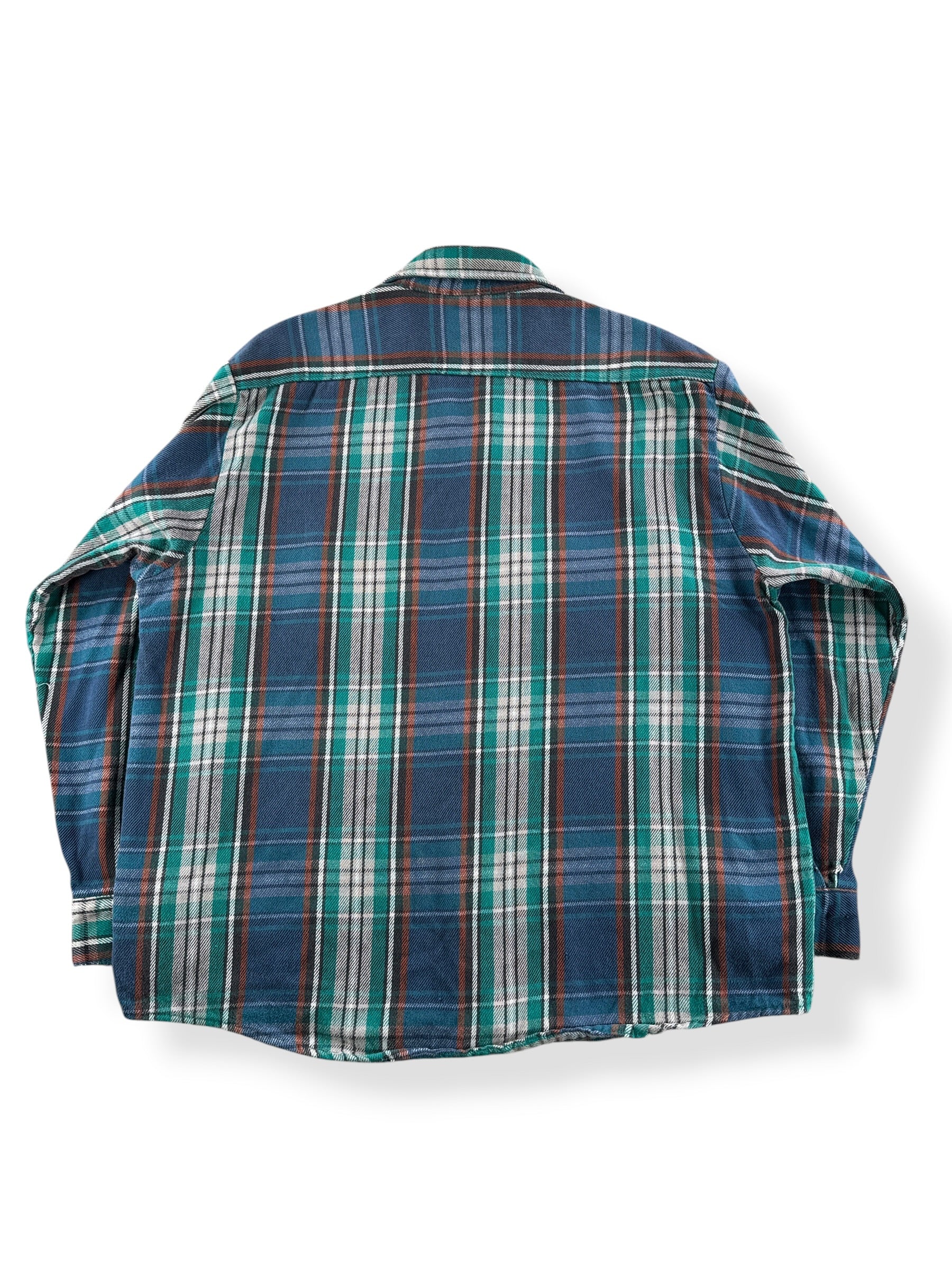 Back of Vintage Outdoor Exchange Cotton Flannel SZ XL