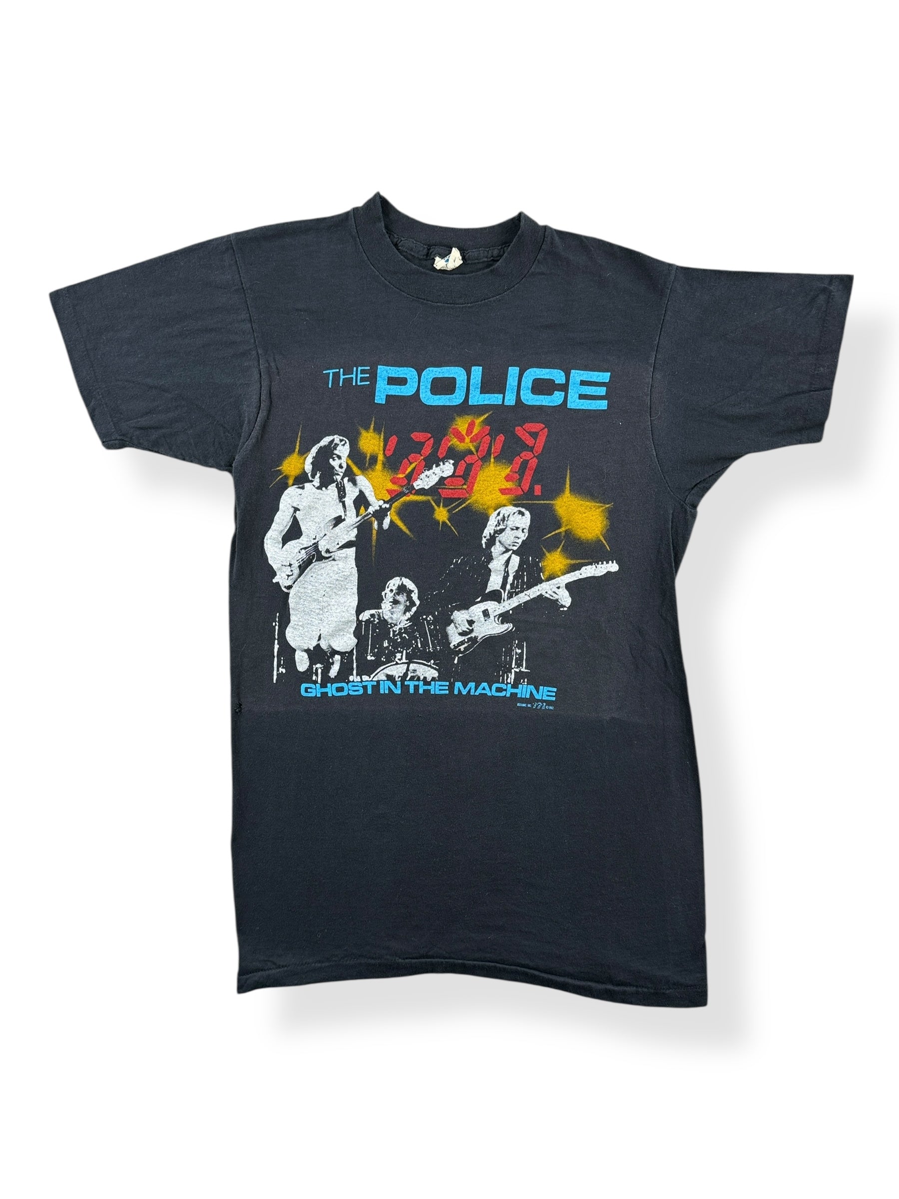 Front of Vintage Police Ghost in the Machine 1982 Tour Tee SZ S