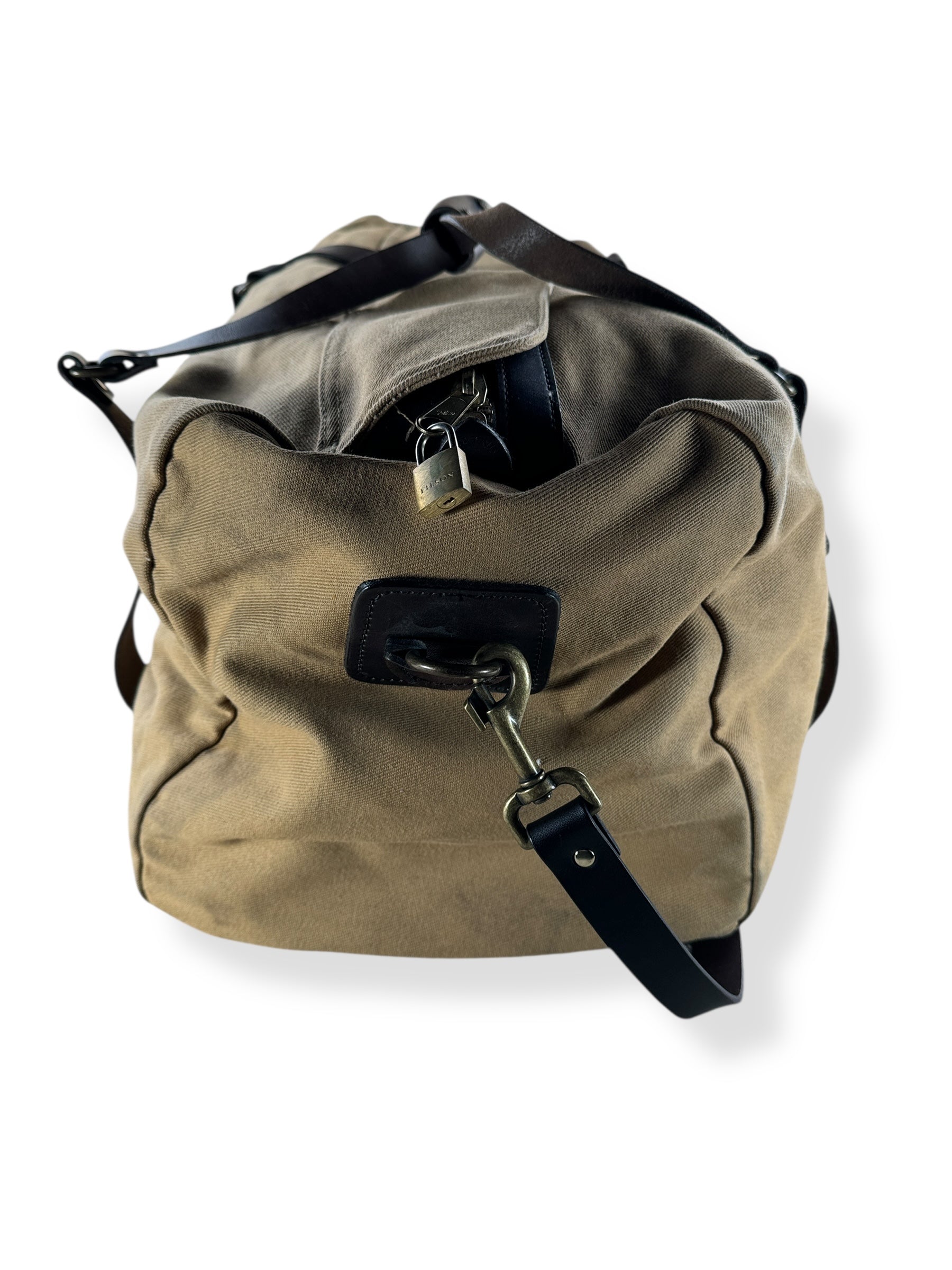 Side View 2 of Vintage Filson Talon Era Rugged Twill Medium Duffle